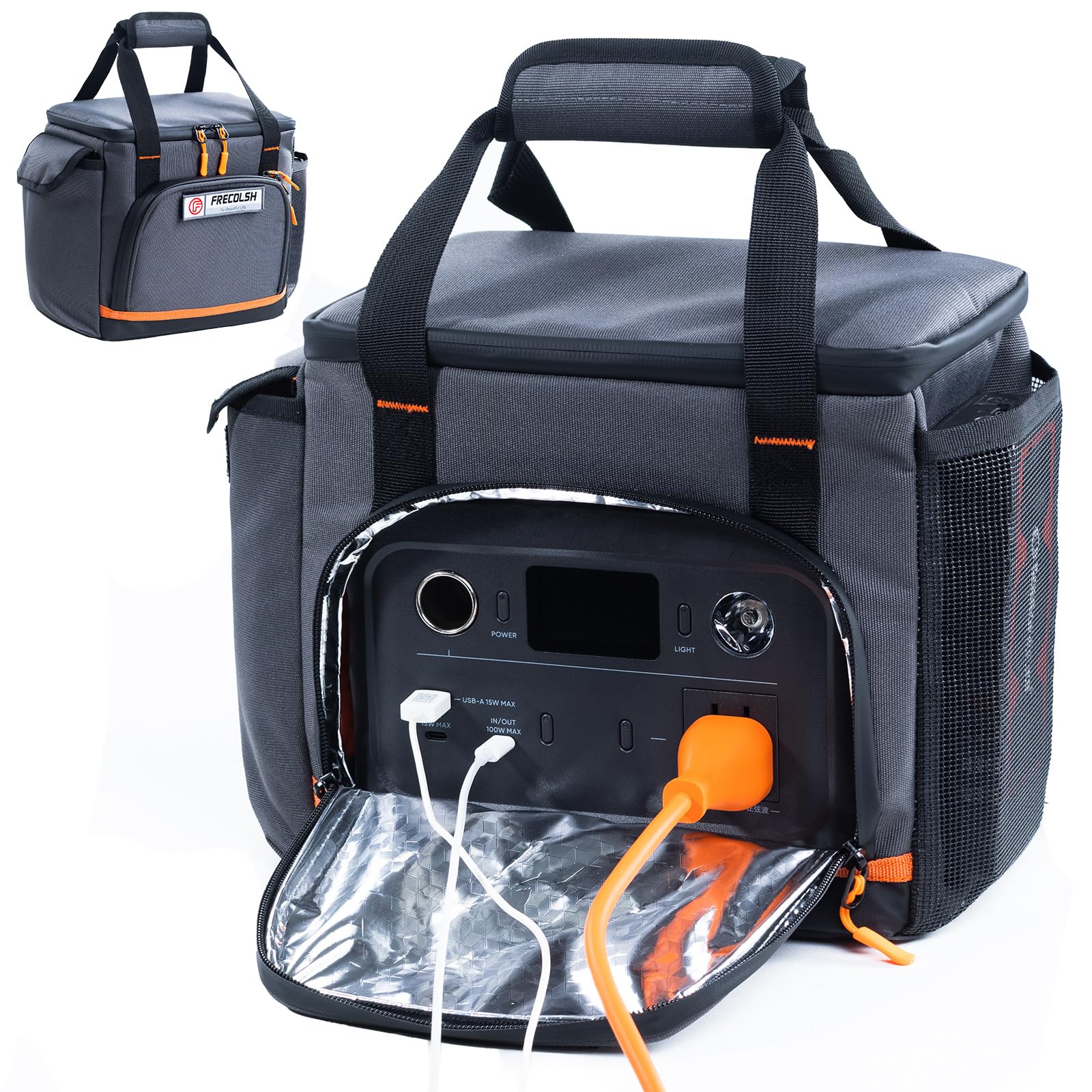 Frecolsh Travel Carrying Case Compatible With Jackery Explorer 300/240/160, Portable Power Station Storage Case With Waterproof