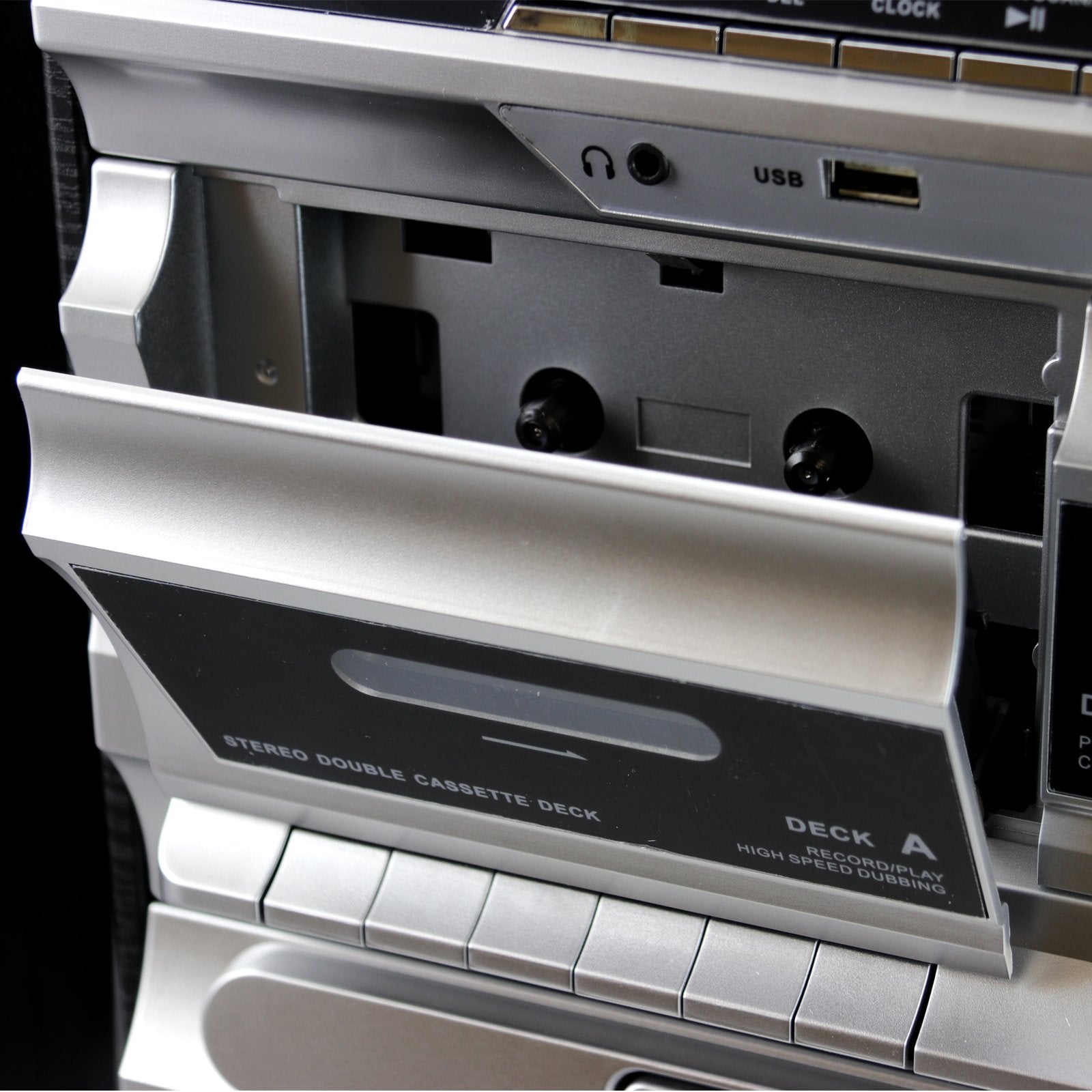 Trexonic 3 Speed Turntable With Cd Player, Double Cassette Player, Bluetooth, Fm Radio & Usb/Sd Recording