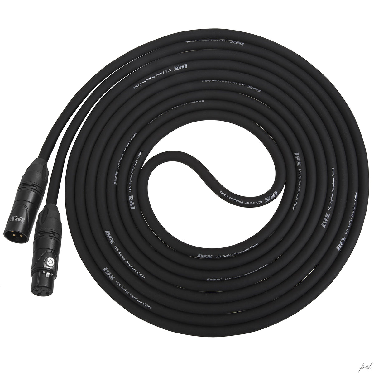 Lyxpro Quad Series 50 Ft Xlr 4 Conductor Star Quad Balanced Microphone Cable For High End Quality And Sound Clarity, Extreme Low Noise, Black