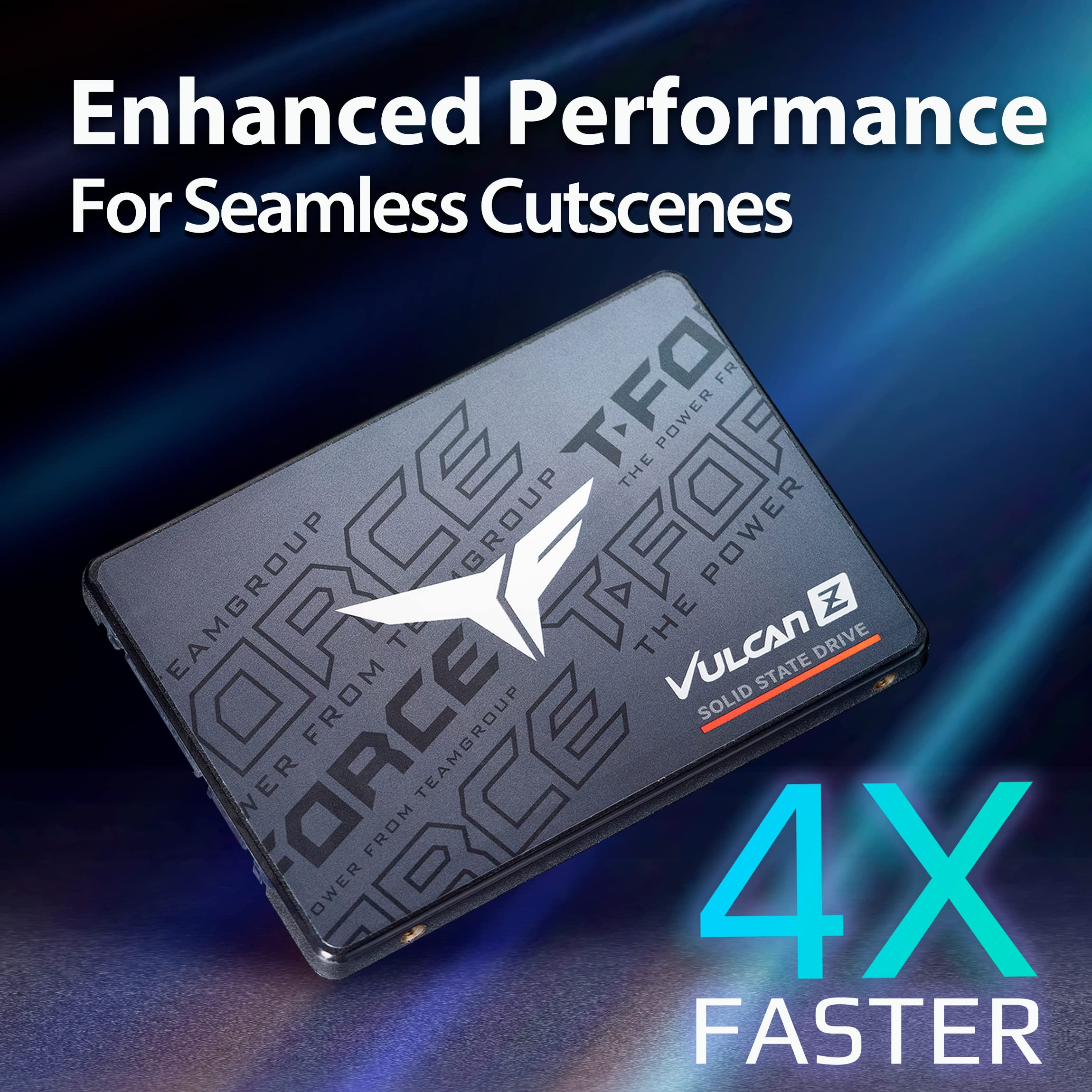 Teamgroup T Force Vulcan Z 256Gb Slc Cache 3D Nand Tlc 2.5 Inch Sata Iii Internal Solid State Drive Ssd (R/W Speed Up To 520/450