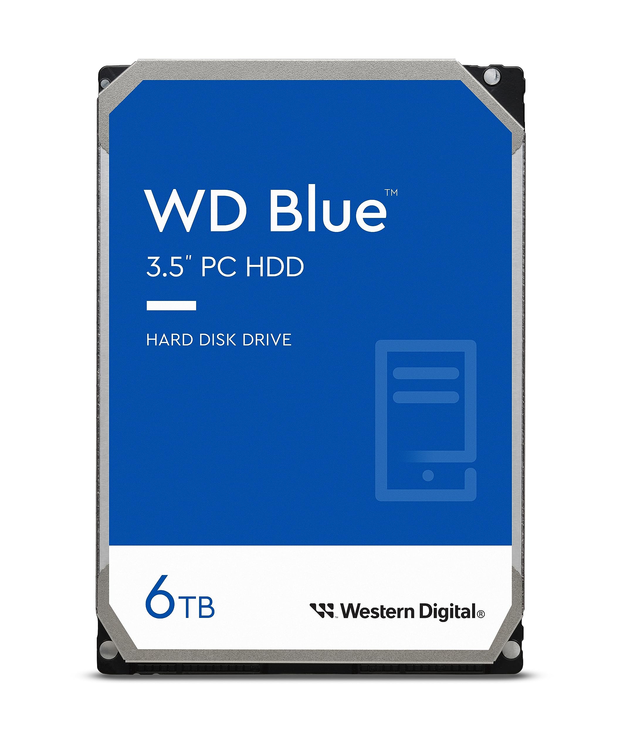 Western Digital 6TB WD Blue PC Internal Hard Drive HDD - 5400 RPM, SATA 6 Gb/s, 256 MB Cache, 3.5 - WD60EZAZ