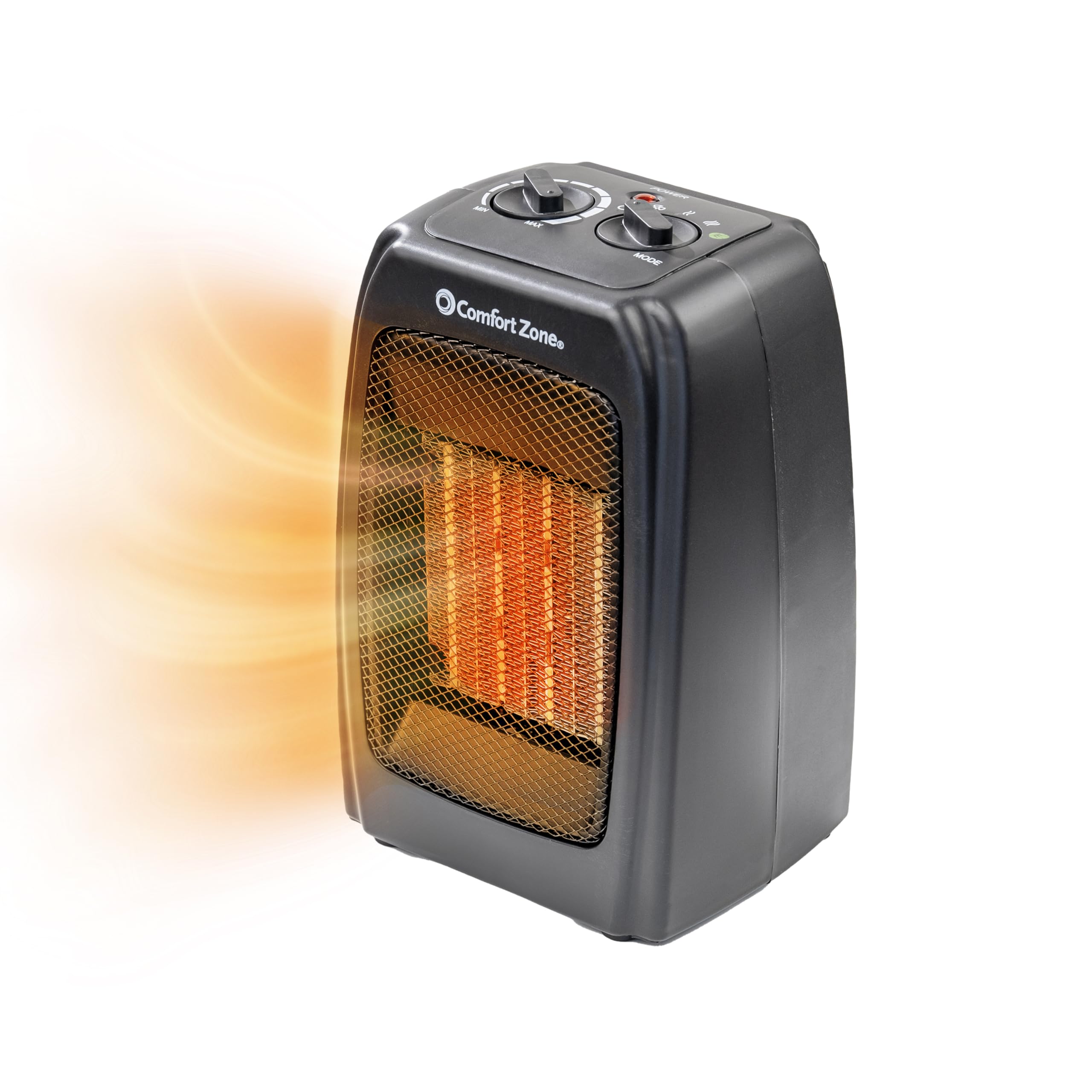 Comfort Zone Cz442E Personal Energy Save Ceramic Heater   1500W Portable With Adjustable Thermostat, Tip Over Switch & Overheat