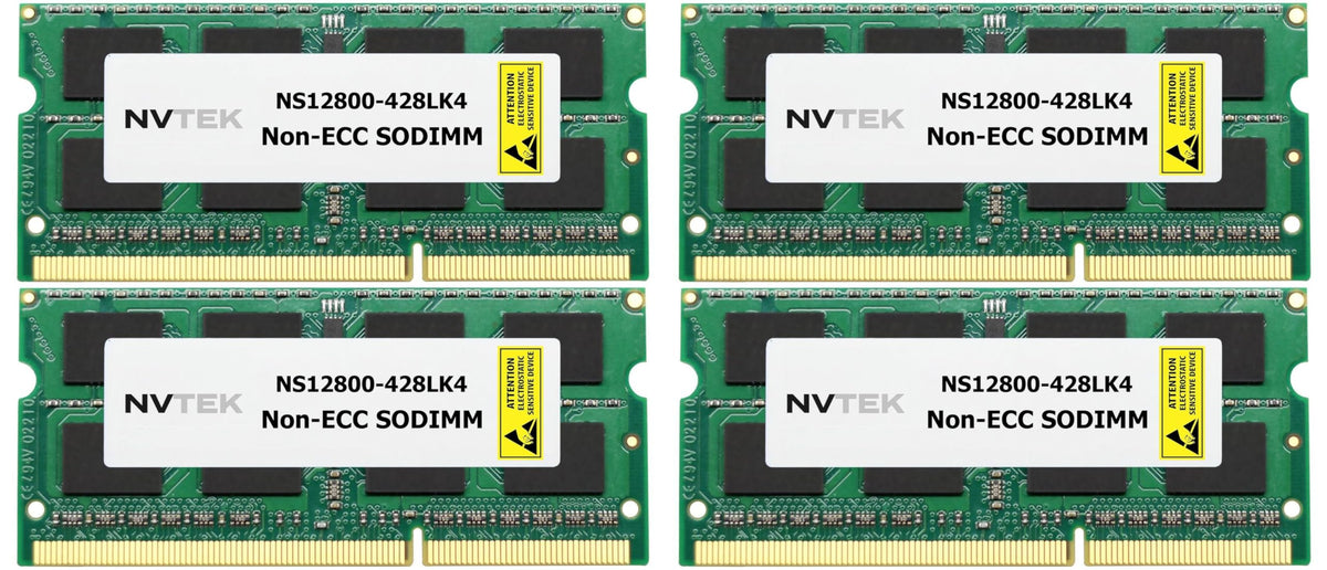 Nvtek 16Gb (4X4Gb) Ddr3 1600Mhz Pc3 12800 2Rx8 1.35V 204 Pin Non Ecc Sodimm Laptop Pc Computer Memory Kit