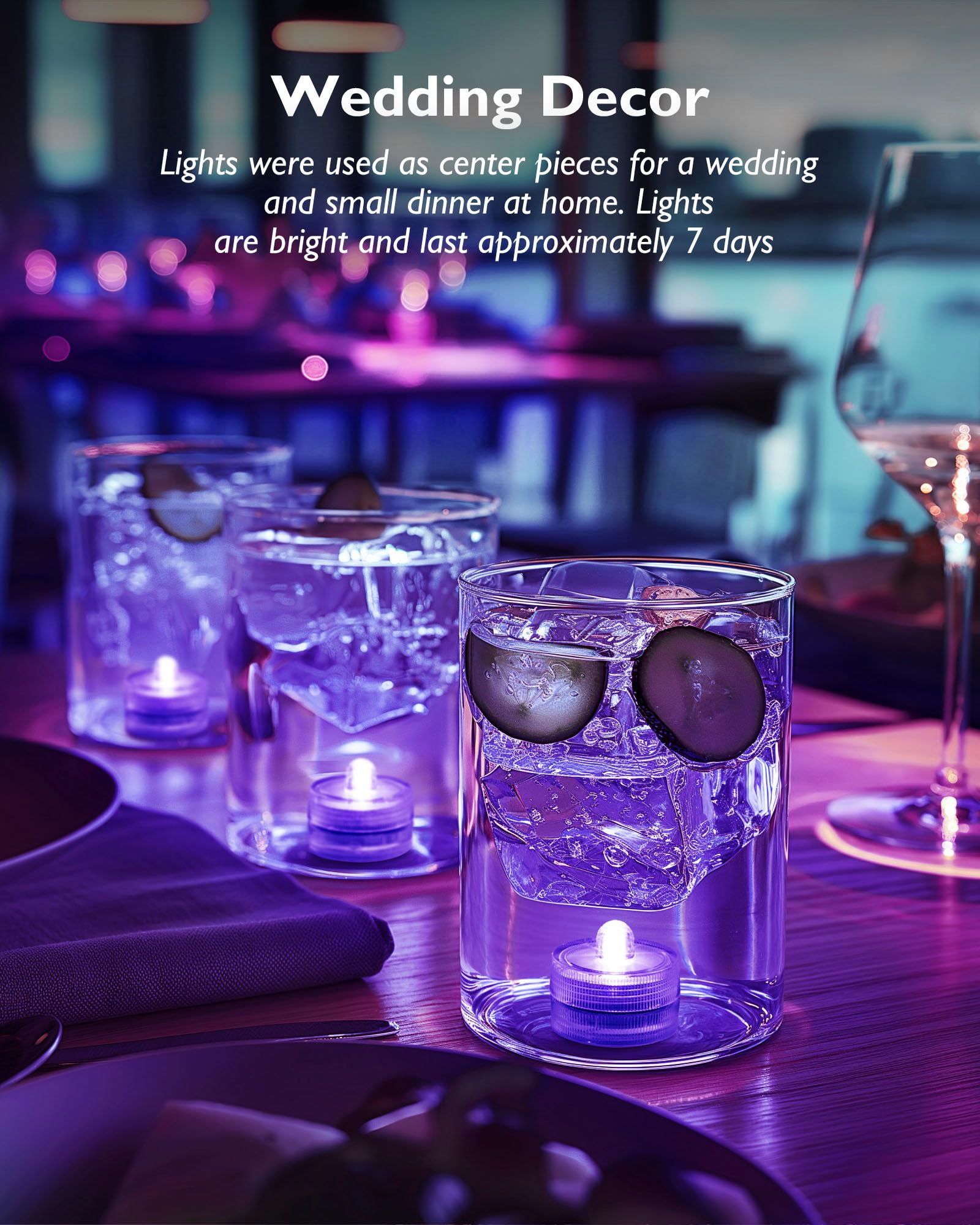 Homemory 12Pcs Mini Submersible Led Lights, Waterproof Small Tealight Candles,Battery Operated Underwater Efx Light For Vase,Poo