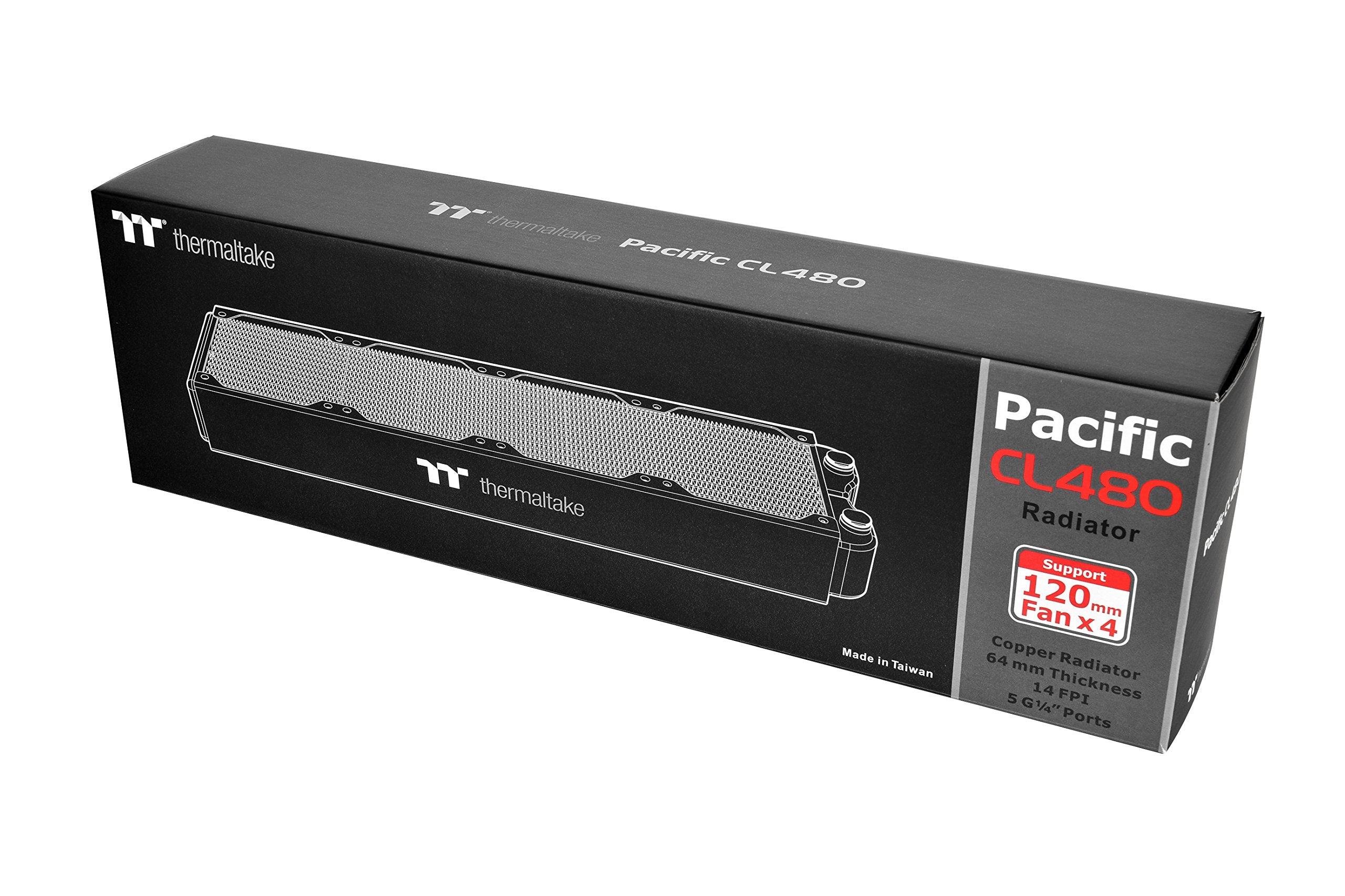 Thermaltake Pacific Diy Liquid Cooling System Cl480 64Mm Thick Copper Radiator Cl W192 Cu00Bl A