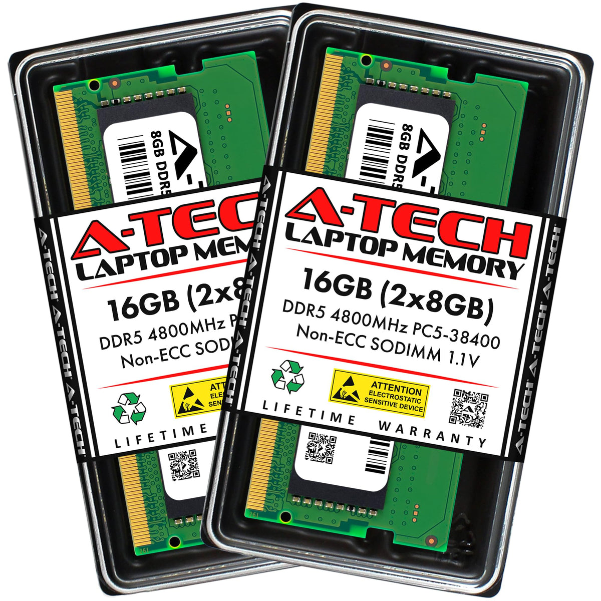 A Tech 16Gb Kit (2X8Gb) Ddr5 4800Mhz Pc5 38400 Cl40 Sodimm 1.1V Non Ecc Unbuffered So Dimm 262 Pin Laptop Ram Memory Upgrade Mod