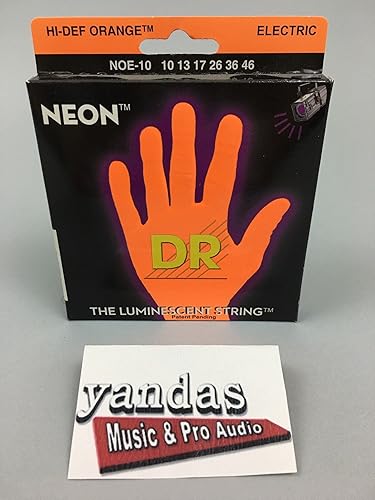 Dr, 9 52 Lite Set Handmade Neon Hi Def Orange Coated 7 Electric Strings (Noe79)