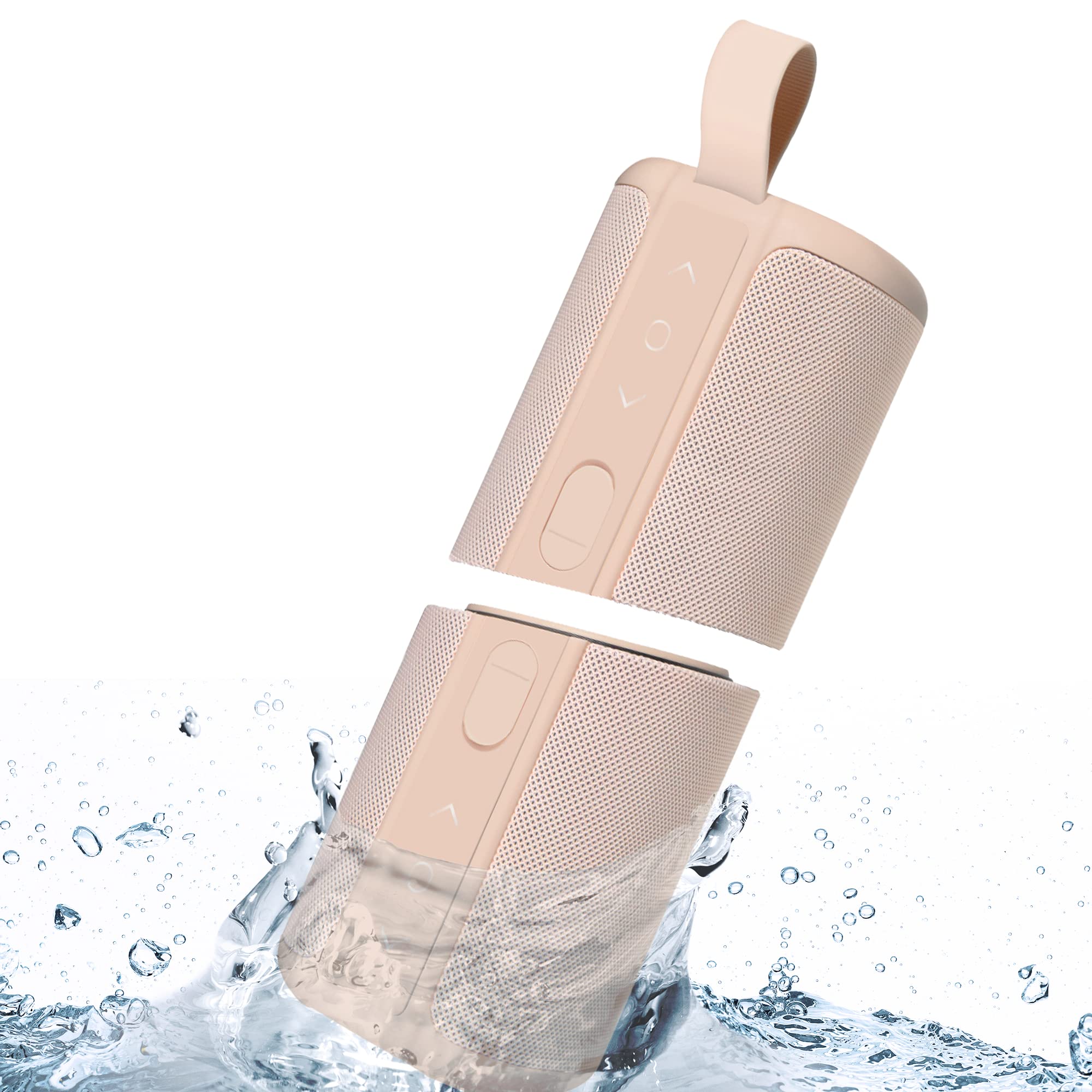 Kove Commuter 2 Portable Speaker   Terracotta Speakers, Wireless With Hd Louder Volume, Deep Bass Subwoofer, Microphone, Ipx7 Wa