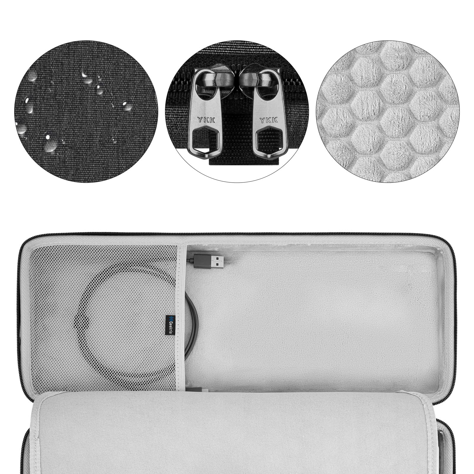 Geekria 90%-96% Keyboard Case, Hard Shell Travel Carrying Bag For 100Keys Computer Mechanical Portable Keyboard, Compatible With