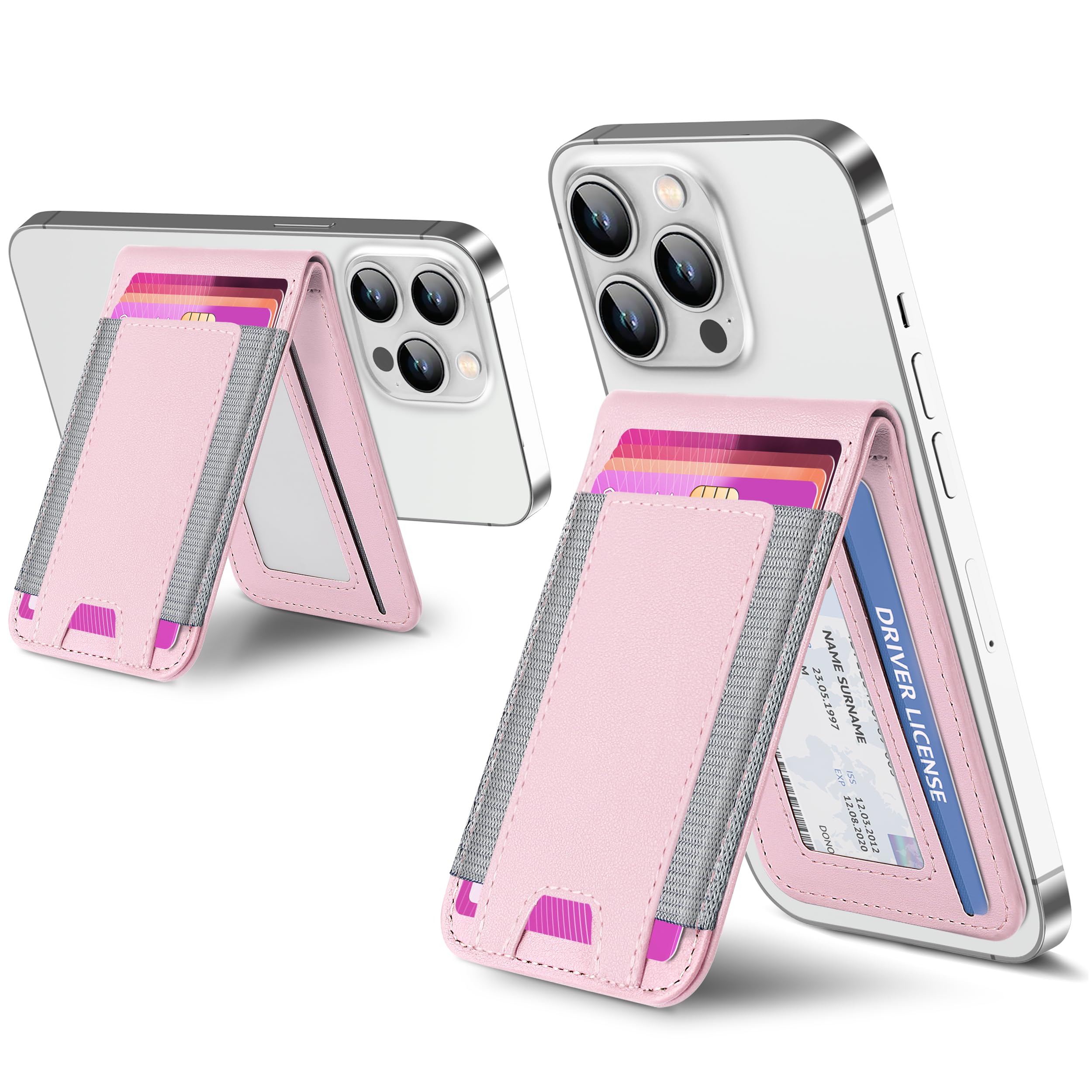 For Magsafe Wallet, Up Grade With Iphone Wallet And Adjustable Stand, Open Id Window, Magnetic Wallet For Iphone 16/15/14 Pro Ma