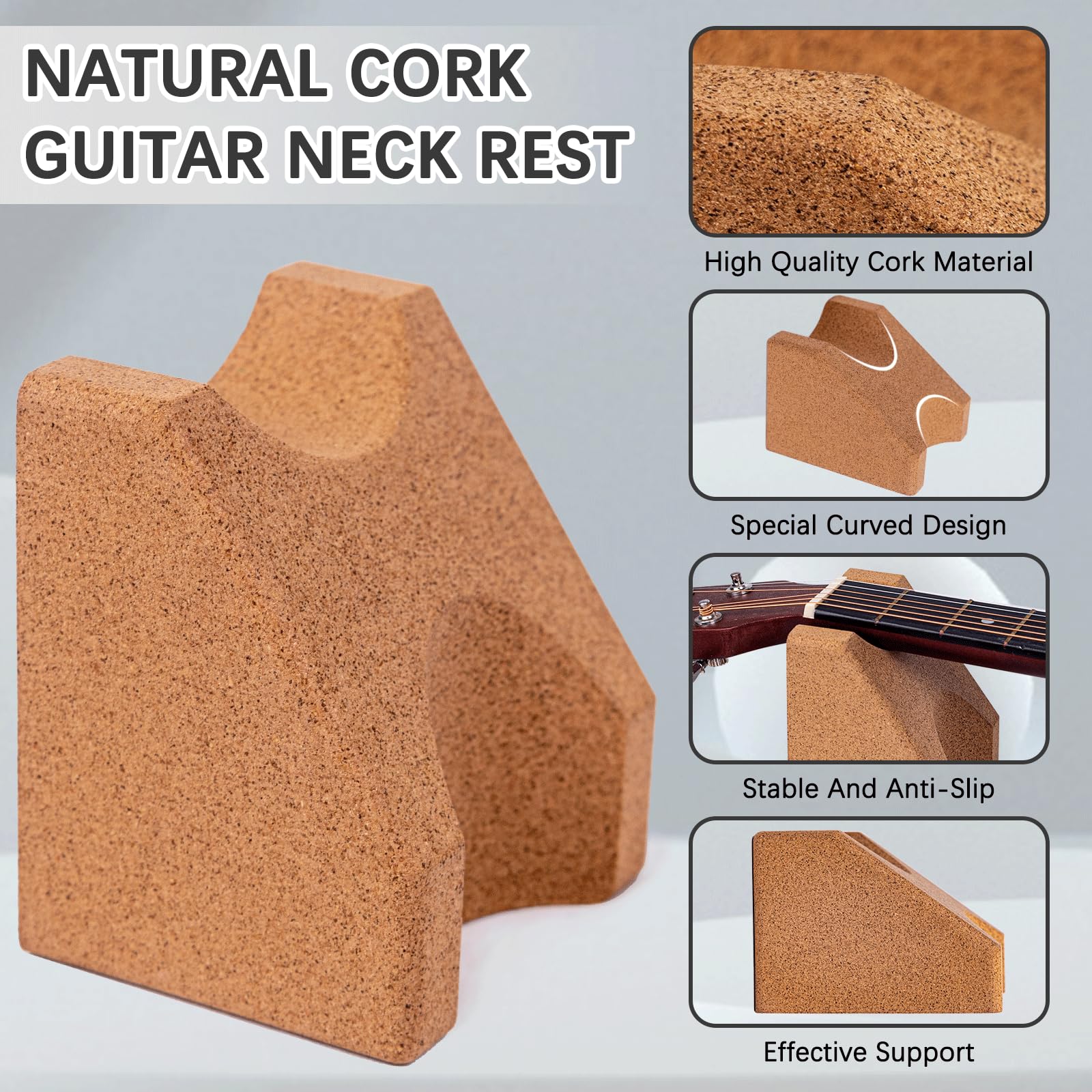 Guitar Neck Rest+Guitar String Winder,Guitar Neck Cradle,3 In 1 Guitar String Cutter,Guitar Accessories, Suitable For Guitar Cle