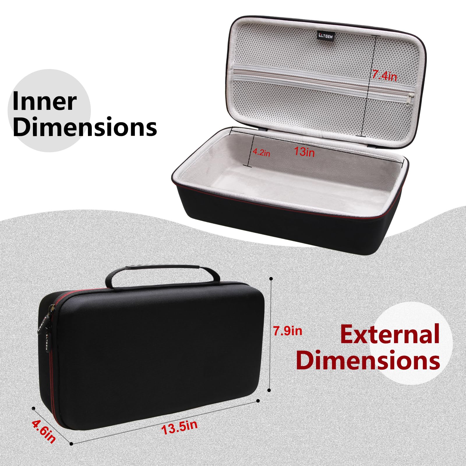 Ltgem Case Compatible With Scansnap Ix1300 Photo & Receipt Scanner Or Doxie Pro Dx400 Compact Scanner, Duplex Scanner Case, Blac