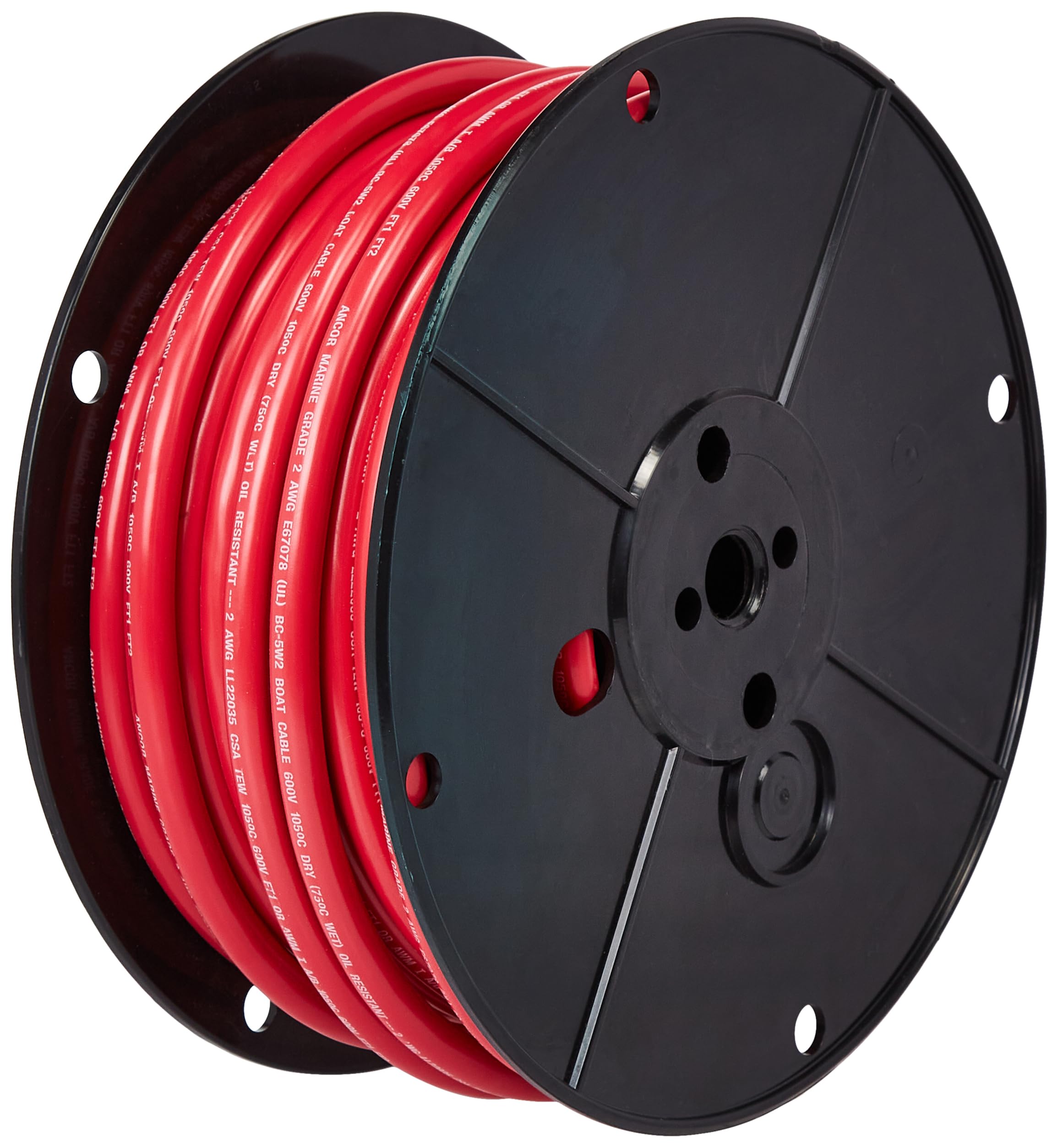 Ancor 114505 Tinned Copper Battery Cable, 2 Awg (32Mm2), Red - 50Ft,WBHDWB000NV2FWW