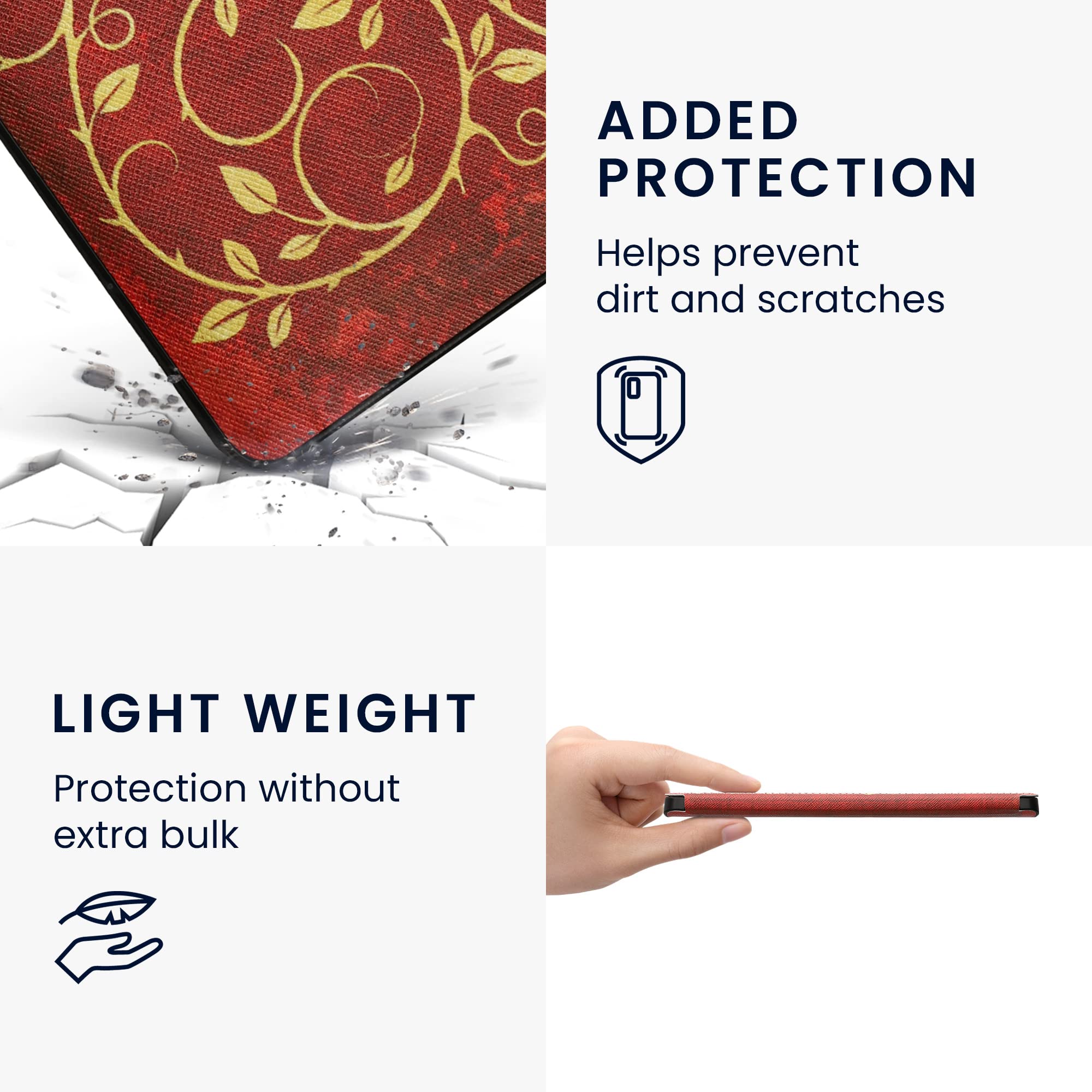 Kwmobile Case Compatible With Kobo Aura One Case   Ereader Cover   Good Story Yellow/Orange/Red