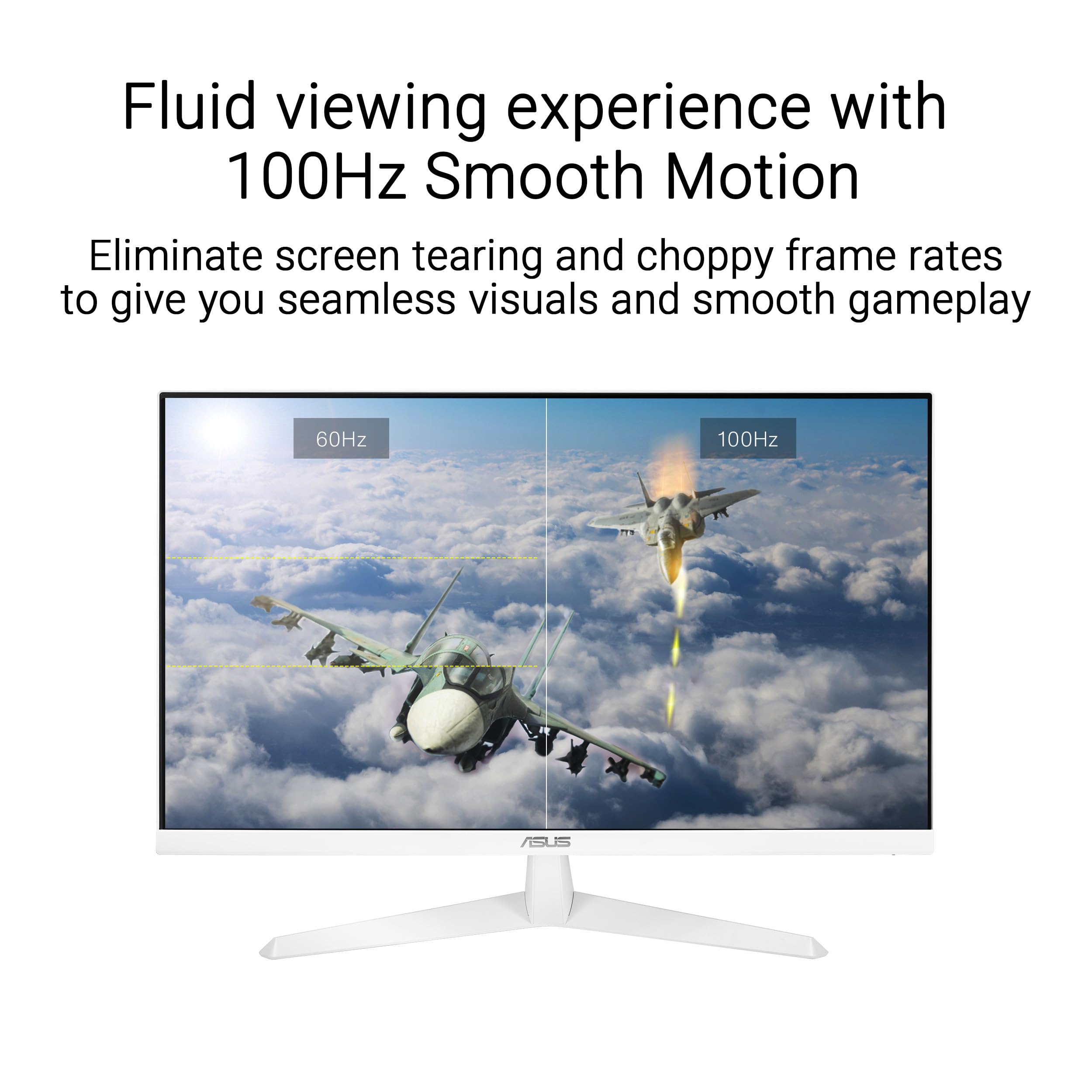 Asus 27    1080P Eye Care Monitor (Vy279Hf W)   Fhd, Ips, 100Hz, 1Ms, Adaptive Sync, For Working And Gaming, Eye Care Plus Techn