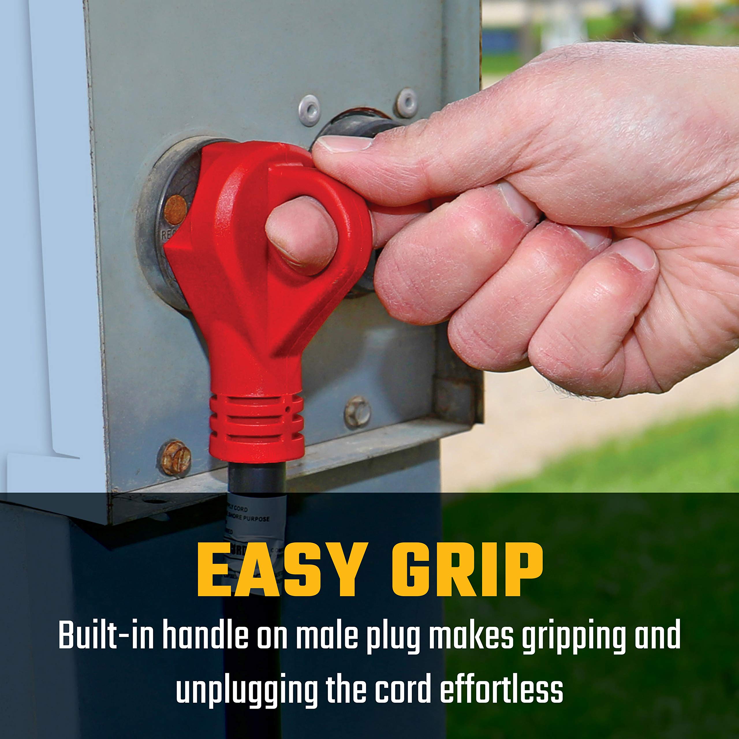 Valterra A10 3025Eh Mighty Cord Rv 30 Amp Extension Cord, 25 Ft., Red