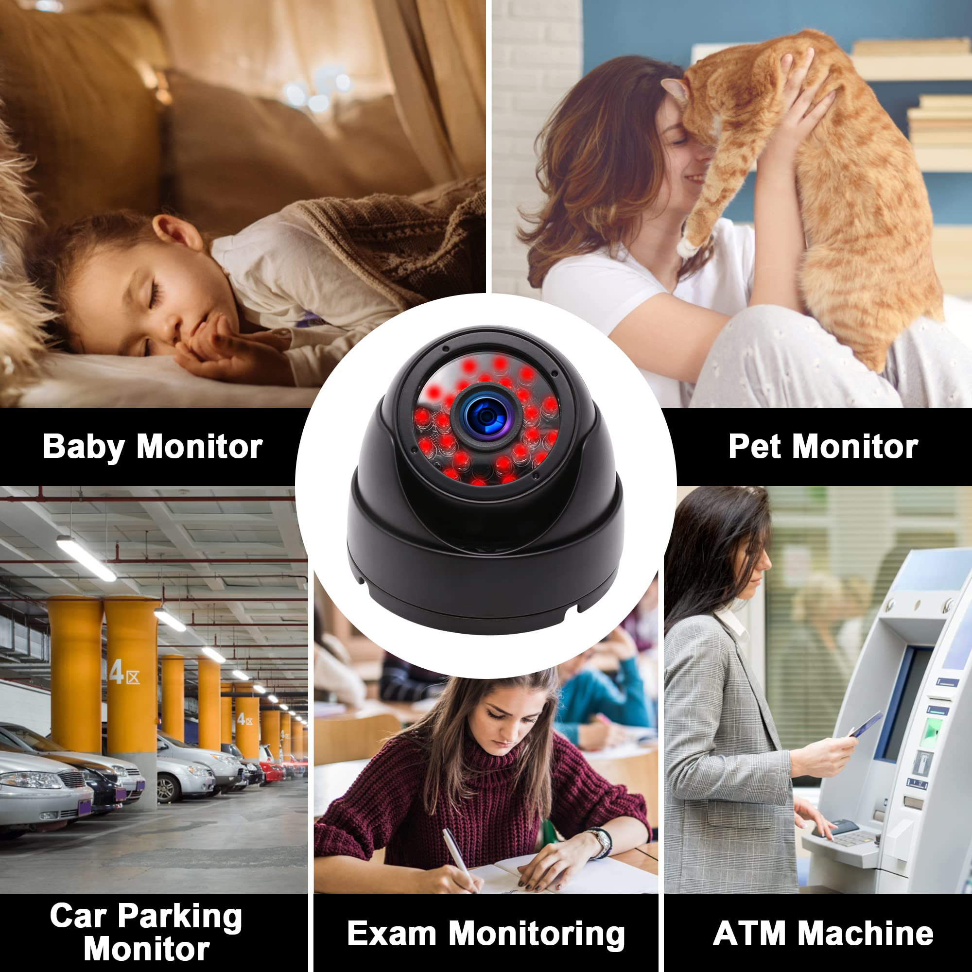 Mmlove Usb Dome Camera 720P 30Fps Waterproof Night Vision Camera With Ir Cut & Ir Led,Usb Surveillance Security Camera Plug&Play