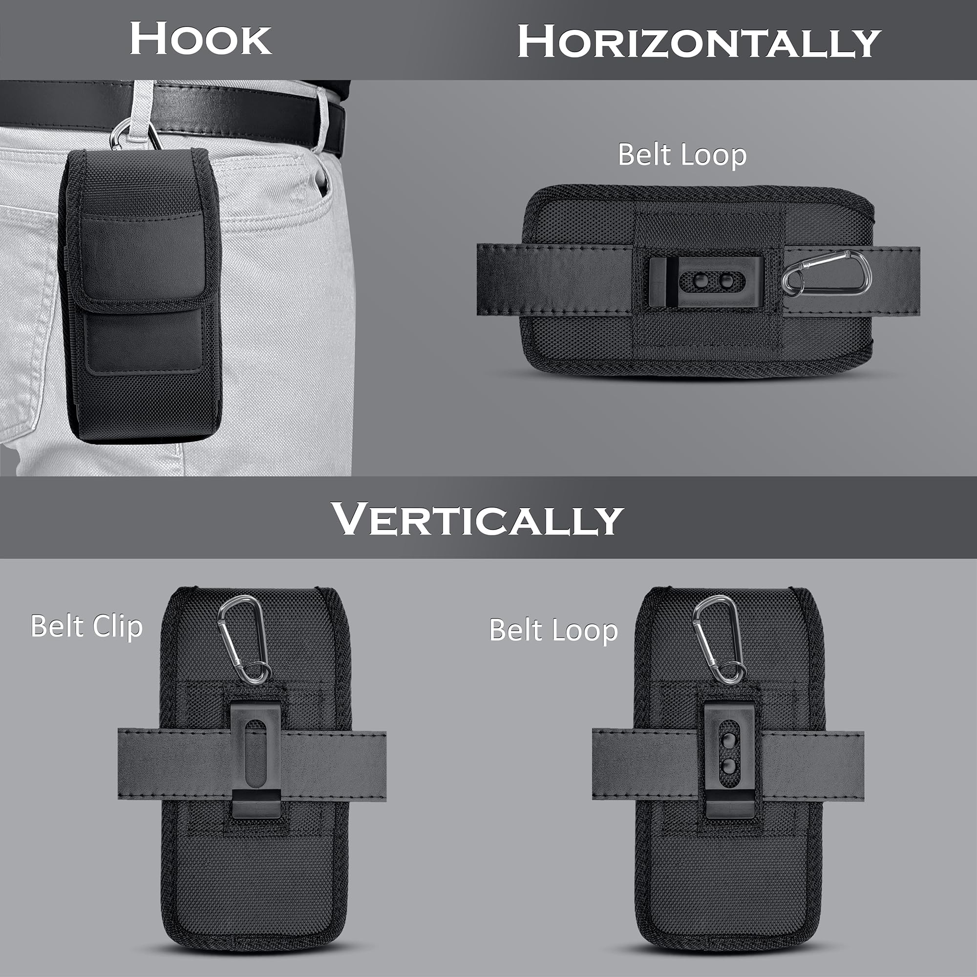 Meilib Holster For Galaxy Ultra S25 S24 S23 S22 S21 Note 20, Cell Phone Belt Holder Case With Belt Clip Id Card Slot Carrying Po