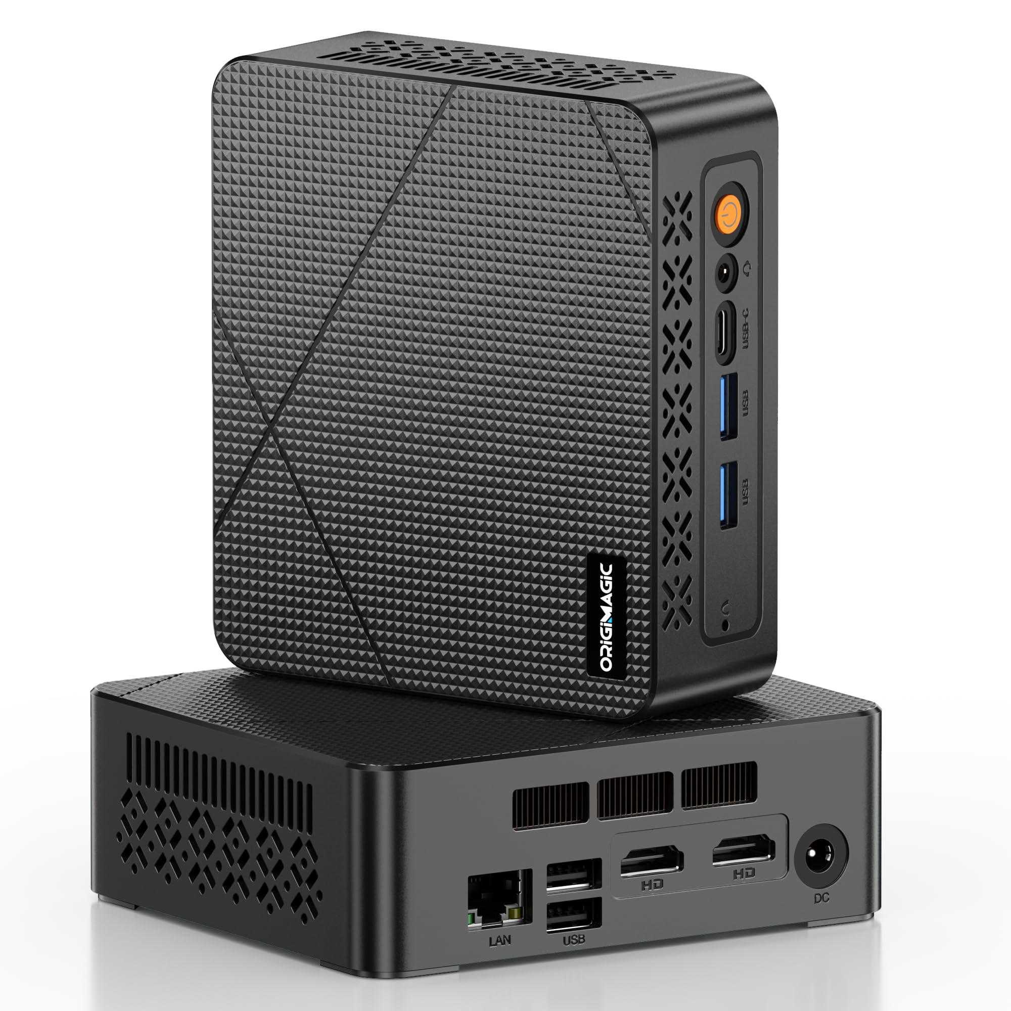origimagic C3 Mini PC Intel Core i3 5005U, 8GB 1600MHz DDR3L RAM 512GB SSD, Dual HDMI, USB3.2 Type A, USB-C/WiFi/BT 5.0, Busines