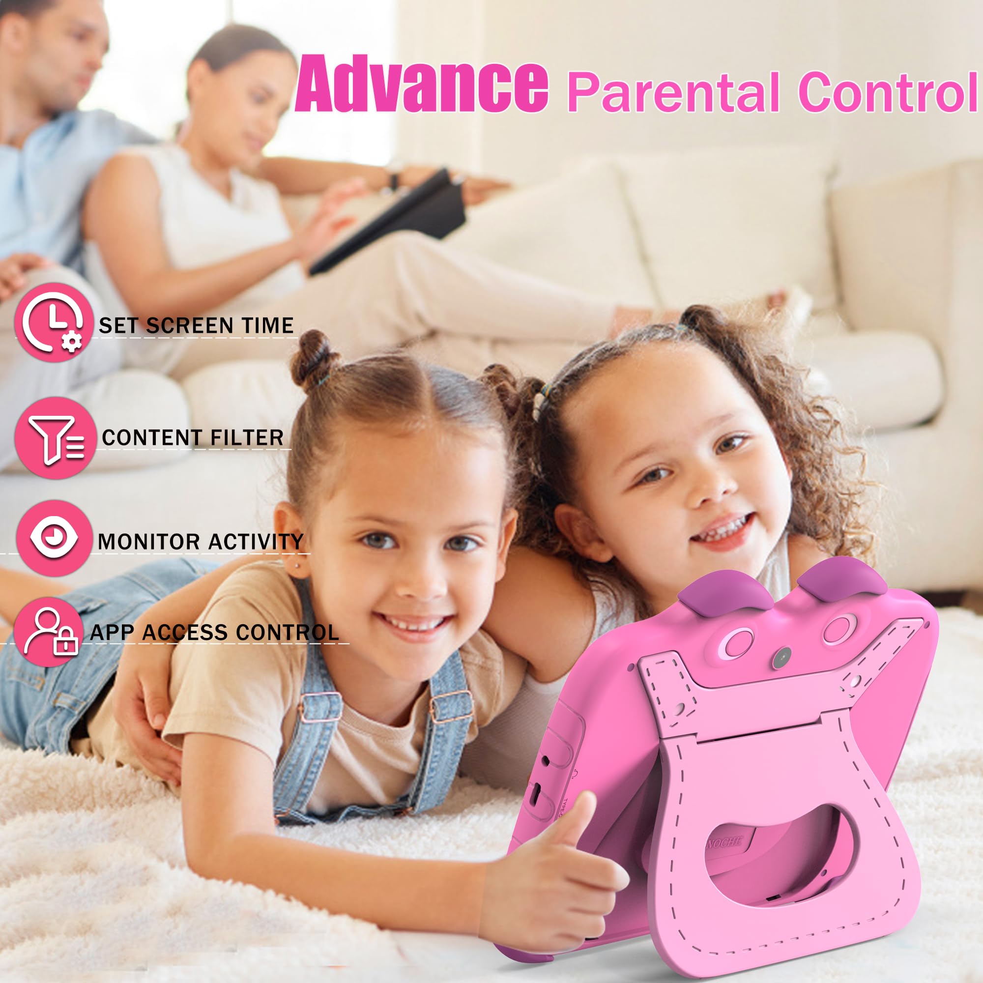 Kids Tablet 7 Inch Tablet For Kids Toddler Tablet For Toddlers 32 Gb Kids Tablets For Kids Android Children'S Tablet With Dual C