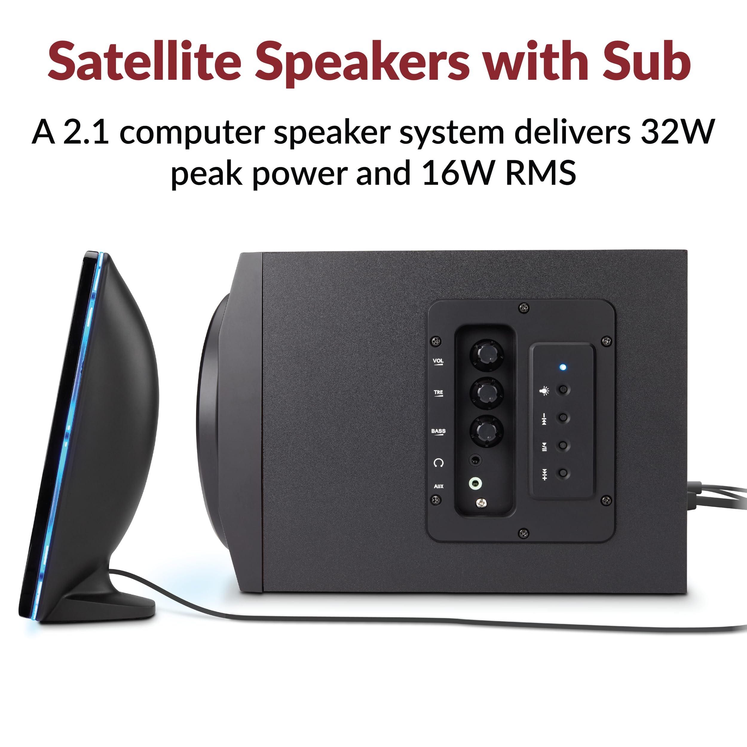 2.1 Bt Speaker W Led Light