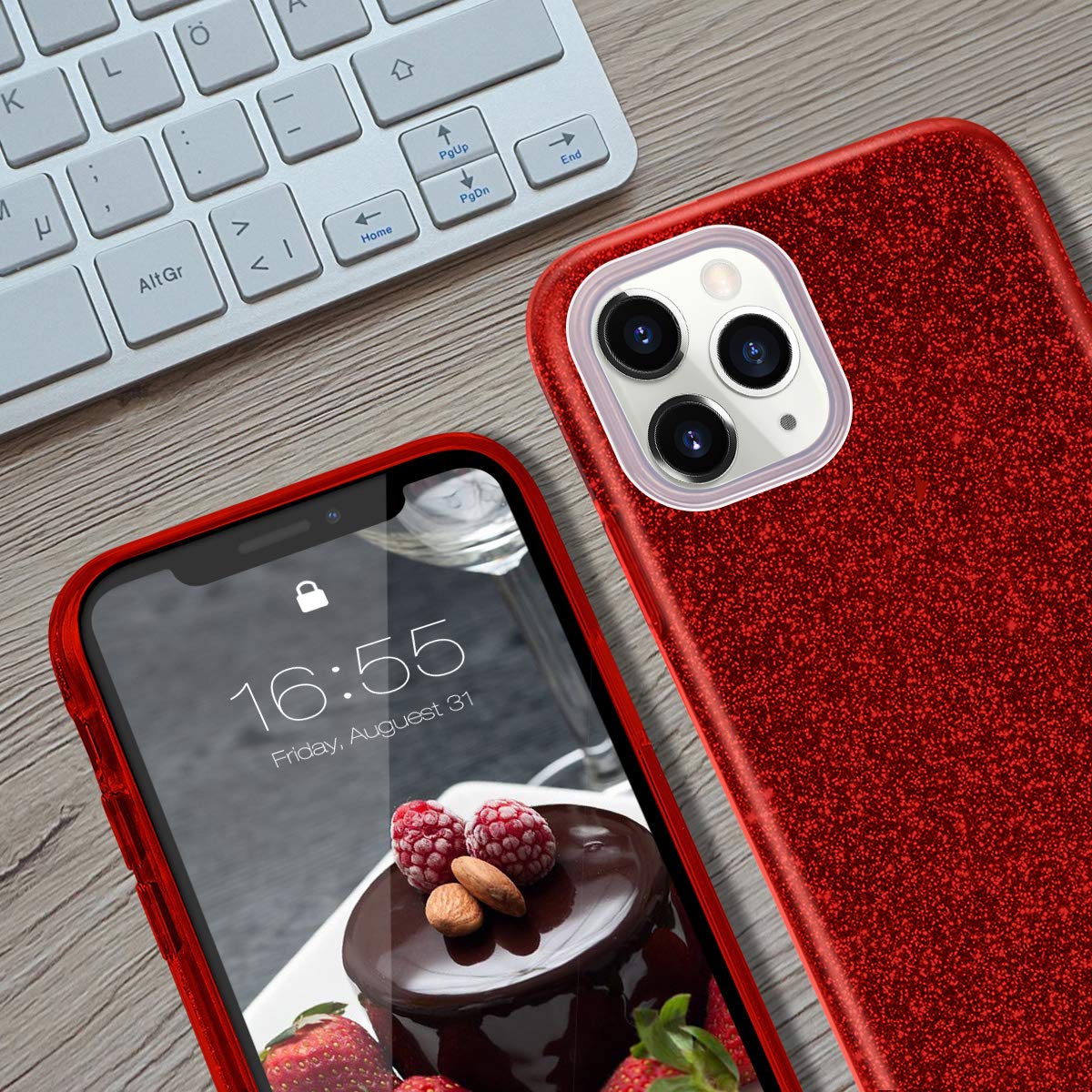 Mateprox Compatible With Iphone 11 Pro Max Case,Bling Sparkle Cute Girls Women Protective Christmas Case For Iphone 11 Pro Max 6