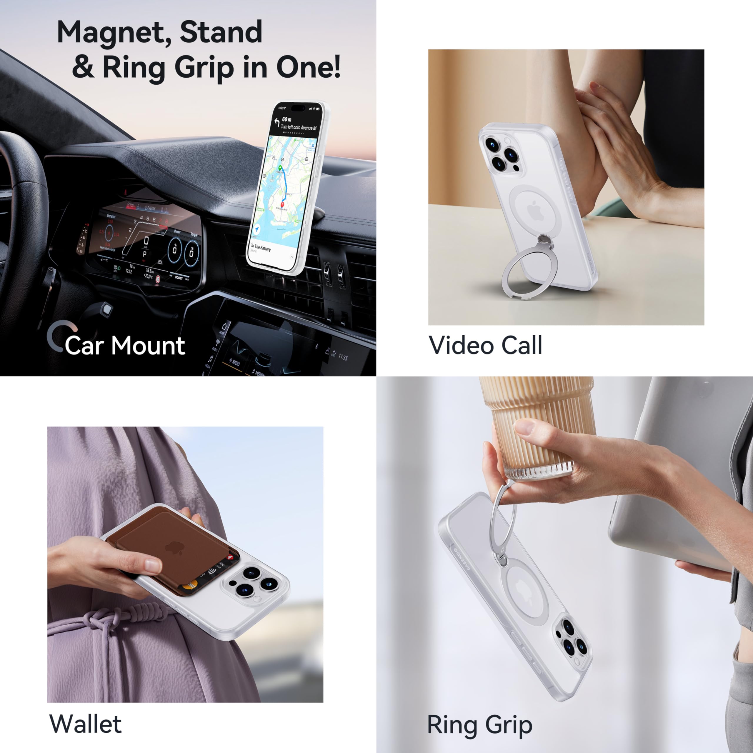 Casekoo For Iphone 16 Pro Max Case With 360 Upgraded Rotatable Magnetic Stand [Military Drop Protection] [Compatible With Magsaf