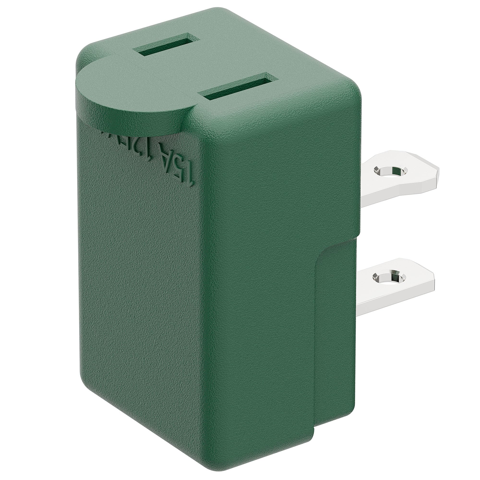 2 Prong 90 Degree Ac Adapter, Plugrand Nema 1 15P To 1 15R Left Angled Adapter, Polarized 2 Prong L Type Adapter, Vertical Nema