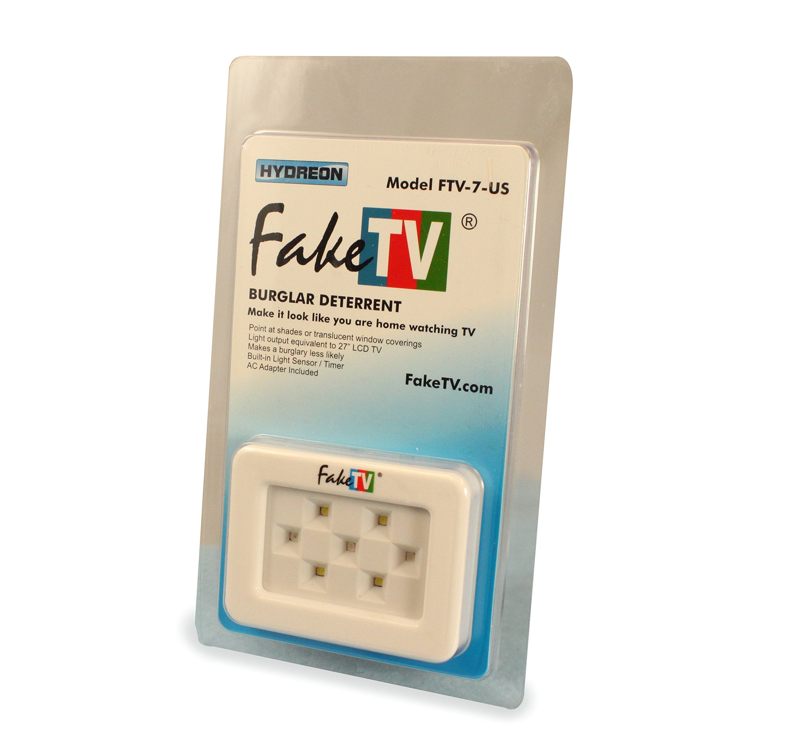 Faketv � Ftv 7 White � Advanced Home Security Television Simulator � Theft Deterrent � Energy Saving Led � Dummy Home Security Tv Program Simulation