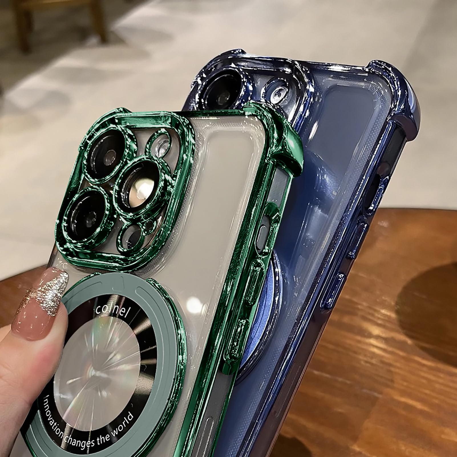 Uioeua For Iphone 14 Pro Case With Magnetic Ring Stand,[Compatible With Magsafe] Four Corners Shockproof [Military Grade Drop Pr