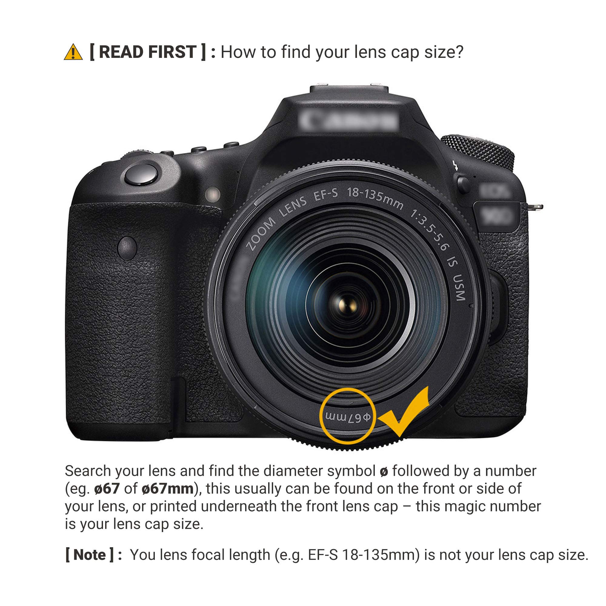 Jjc 2 Pack 67Mm Front Lens Cap Cover With Deluxe Cap Keeper For Canon Ef S 18 135Mm F3.5 5.6, Rf 24 105Mm F4 7.1, Sony Fe 85Mm F