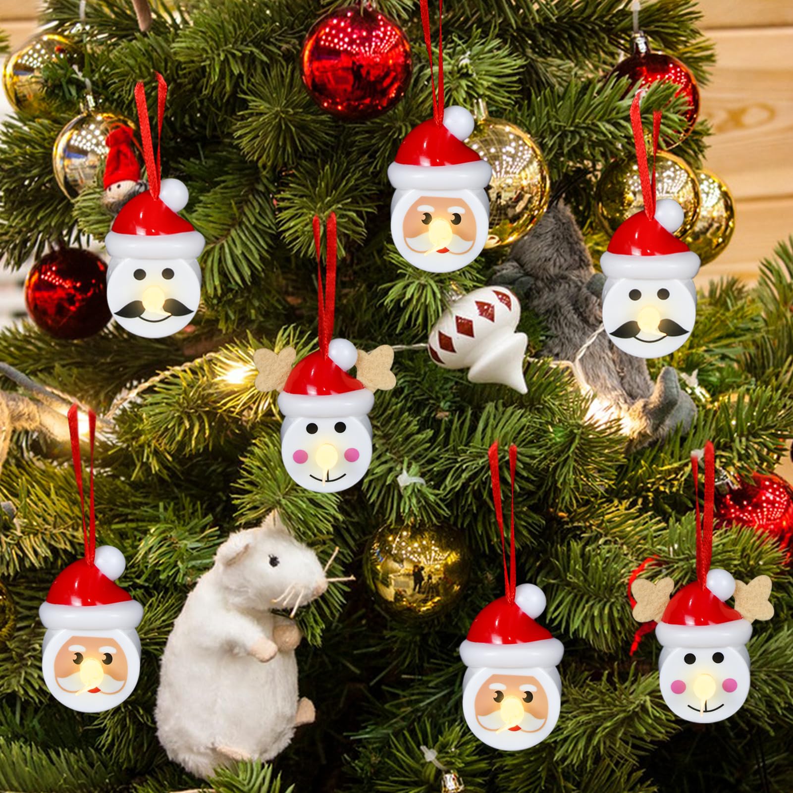 Kunswenn Christmas Candles Battery Operated With 6H Timer, 12 Pcs Tealights, Flameless Led Votive Candles With 3D Flame For Wint