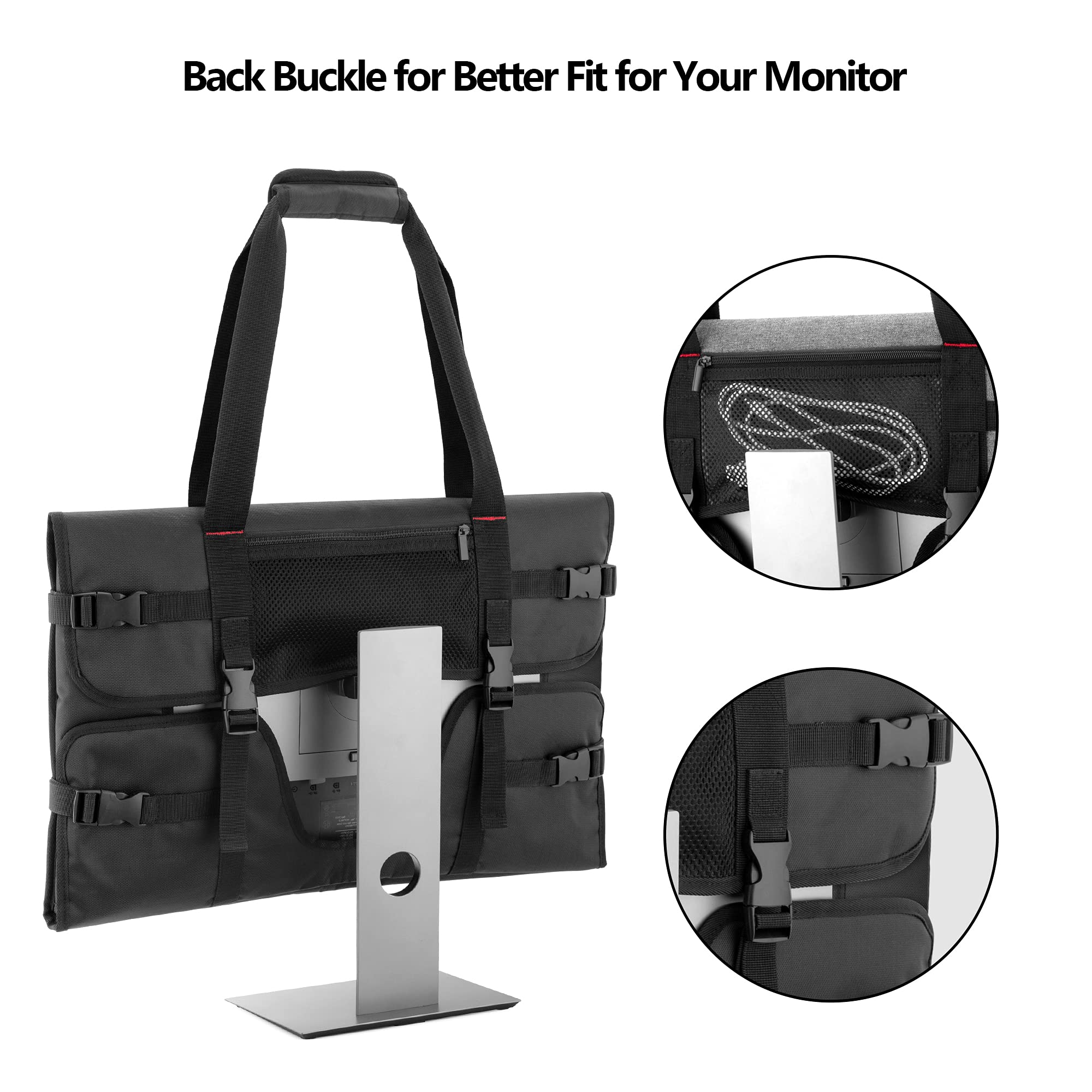 Trunab Carrying Case For 24'' Monitors/Lcd Screens Compatible With Imac 21.5''/24'', Protective Monitor Travel Bag With Padded V