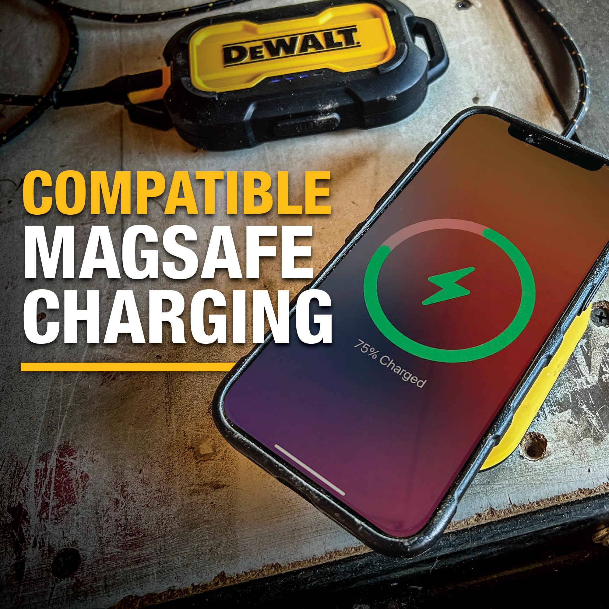 Dewalt Strong Magnetic For Iphone 15 Case, Fits Magsafe, Drop Resistant, Impact Protective Back Cover, Mag Safe Compatible Shock