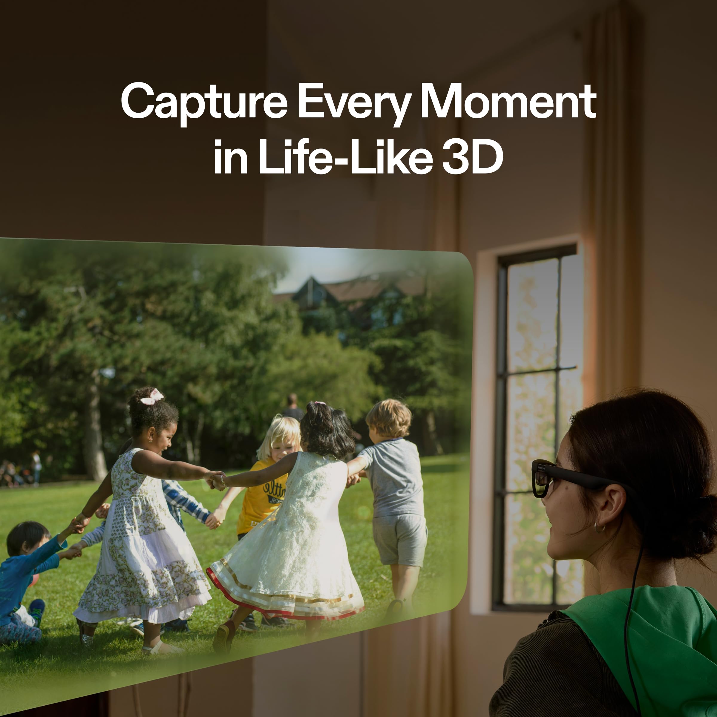 XREAL Beam Pro AR Glasses - Spatial Computing, FHD 1080p, 3D Cameras, Android 14, 8G+256G, White, Compatible with Google Play Store