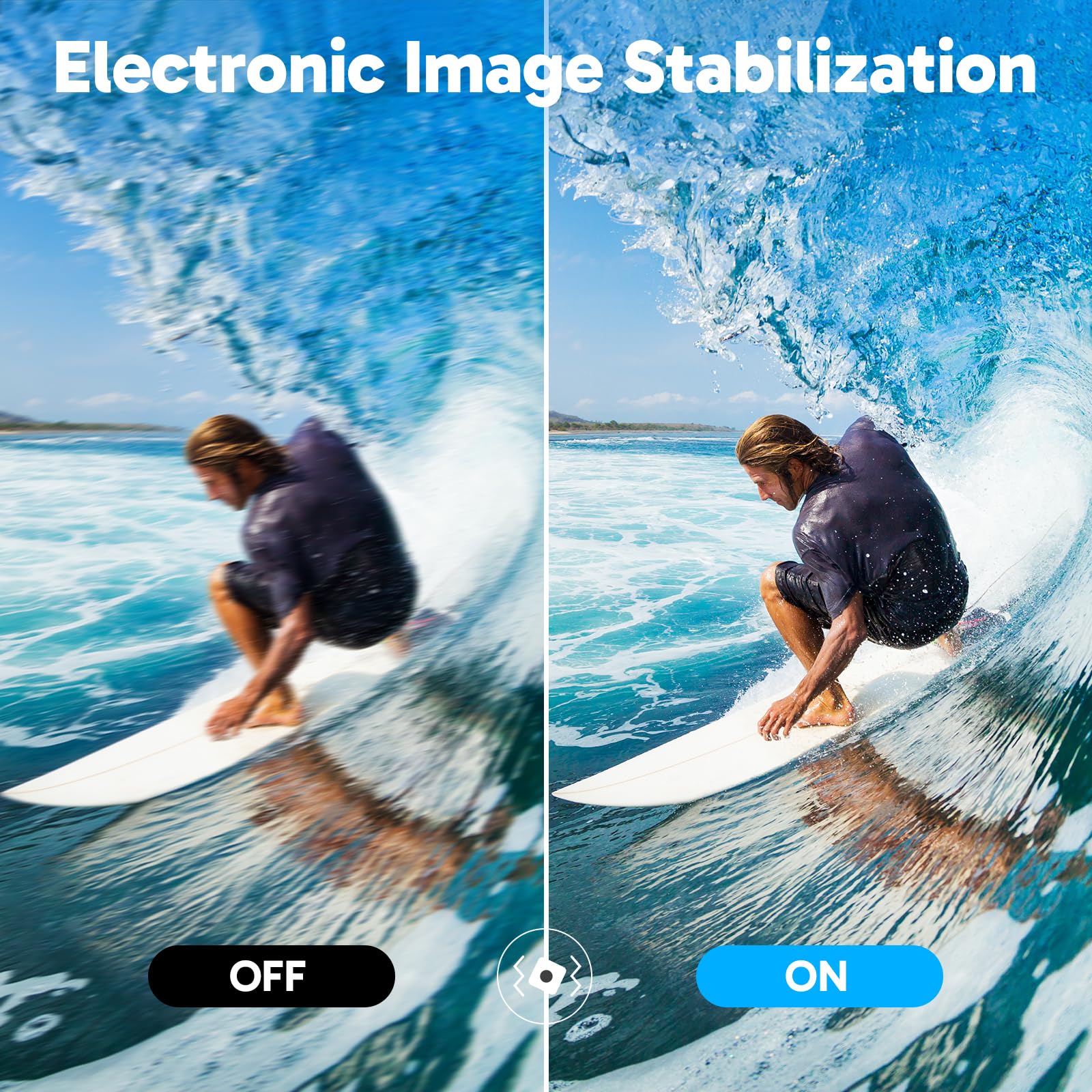 Akaso V50X Native 4K30Fps Wifi Action Camera With Eis Touch Screen 4X Zoom 131 Feet Waterproof Camera Support External Mic Remot