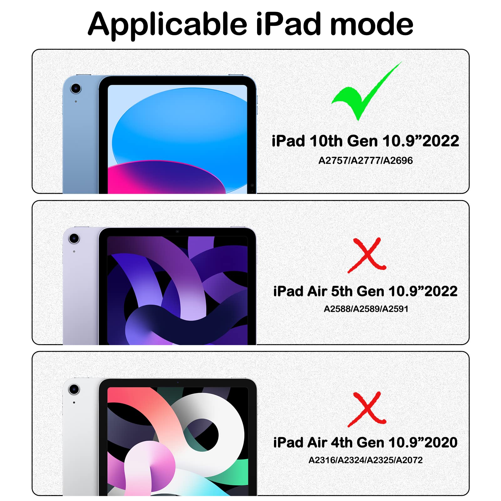 Braecn Kids Case For Ipad 10Th Generation 10.9    2022 A2696 A2757 A2777 Shockproof Silicone Cover With Screen Protector/Pencil