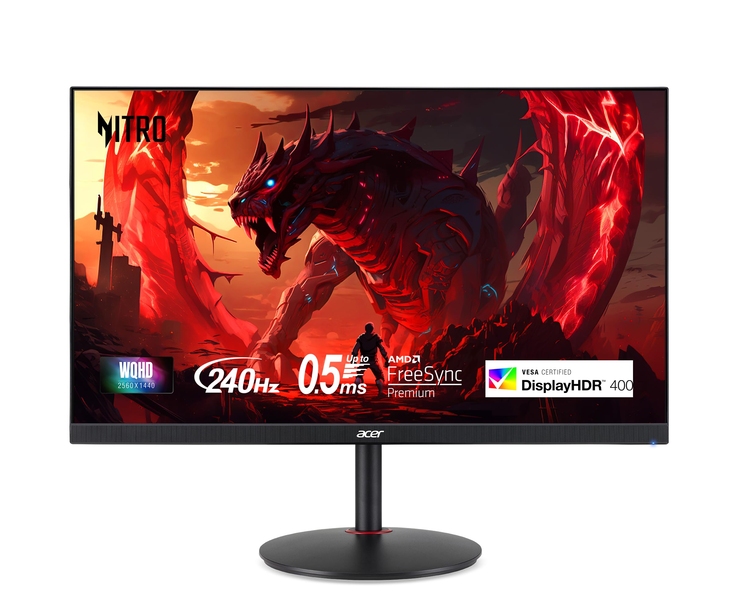 Acer 27 WQHD 240Hz 0.5ms AMD FreeSync Premium IPS Gaming Monitor (XV272U)
