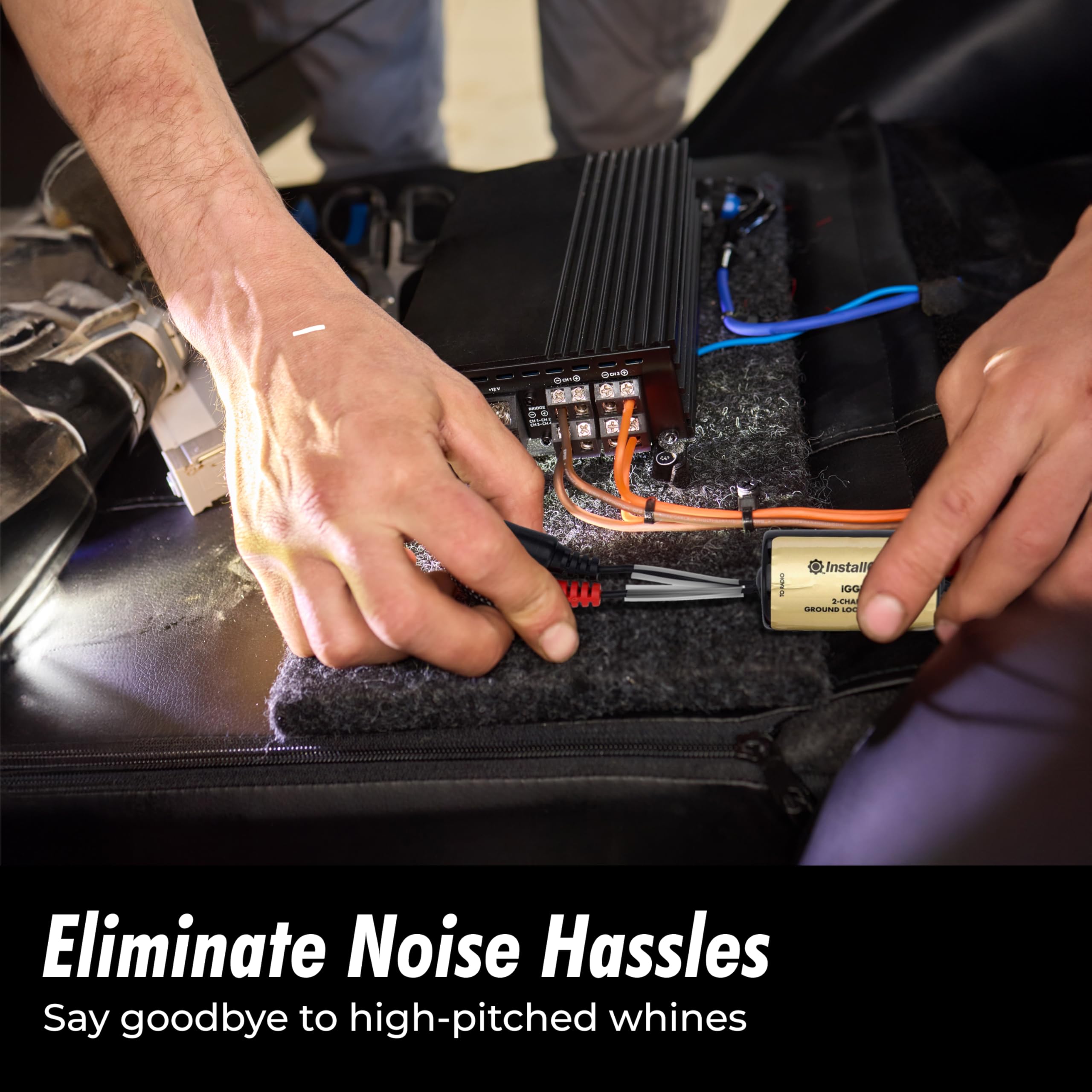 Installgear Ground Loop Noise Isolator, Amplifier Noise Filter For Car Audio And Home Stereo, Feedback Loop Isolator, Car Stereo Noise Suppressor Reducer Alternator, Ground Loop Isolator