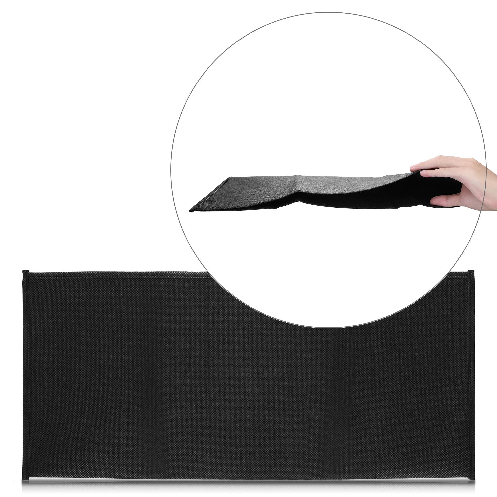 Kwmobile Dust Cover Compatible With Universal Keyboard (L)   Computer Keyboard Protector Fabric Case   Black