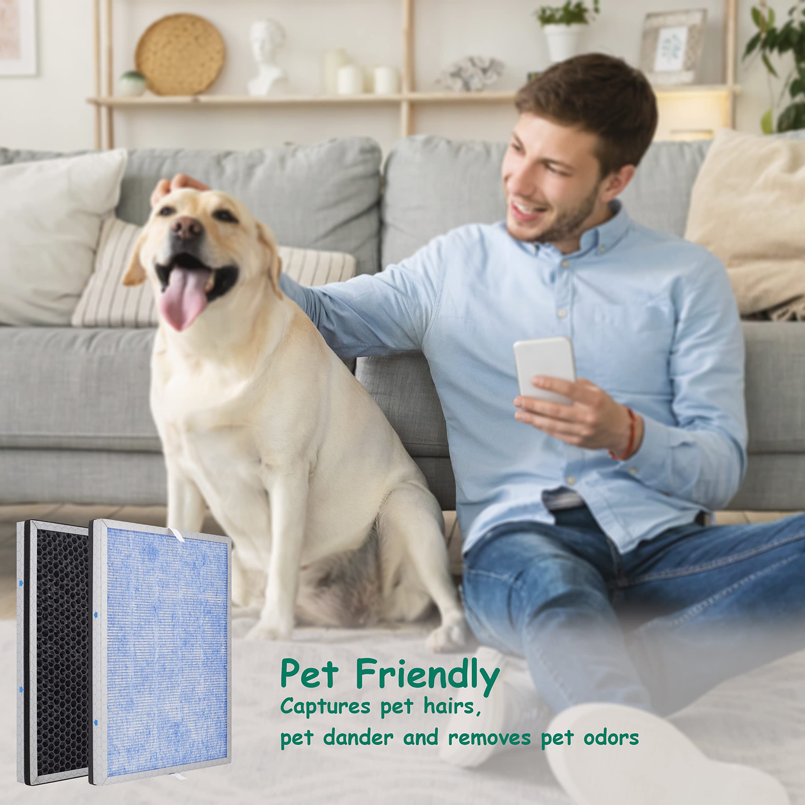 Asheviller Msa3/Msa3S Filter Replacement, Compatible With Membrane Solutions Msa3 And Msa3S Smart Air Purifier, ?Upgraded?3 In 1