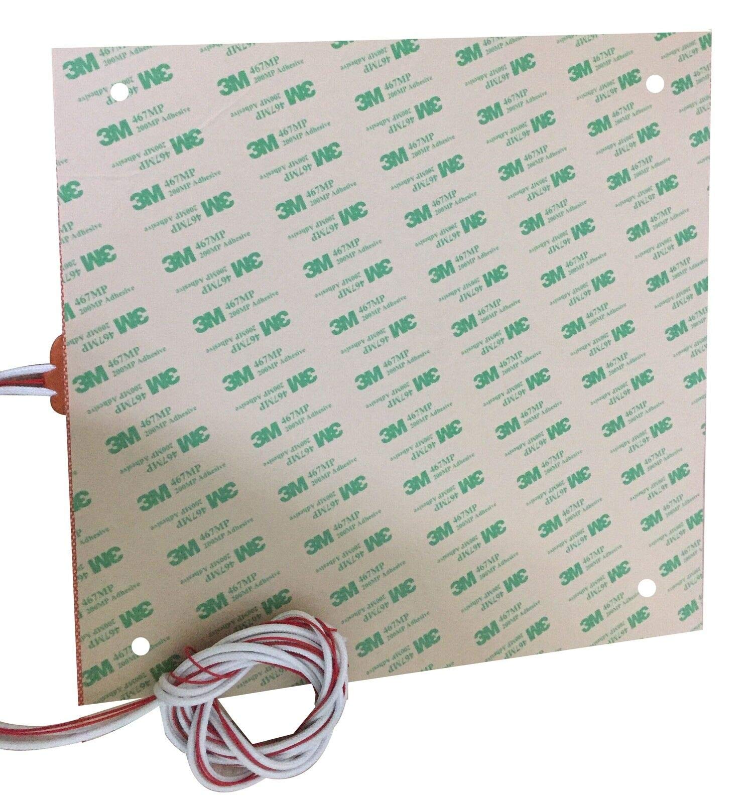 Usa Material Cr10 S4 Silicone Heater Pad 400 X 400Mm For Cr 10 S4 3D Printer Bed W/Screw Holes, Adhesive Backing + Sensor (120V)