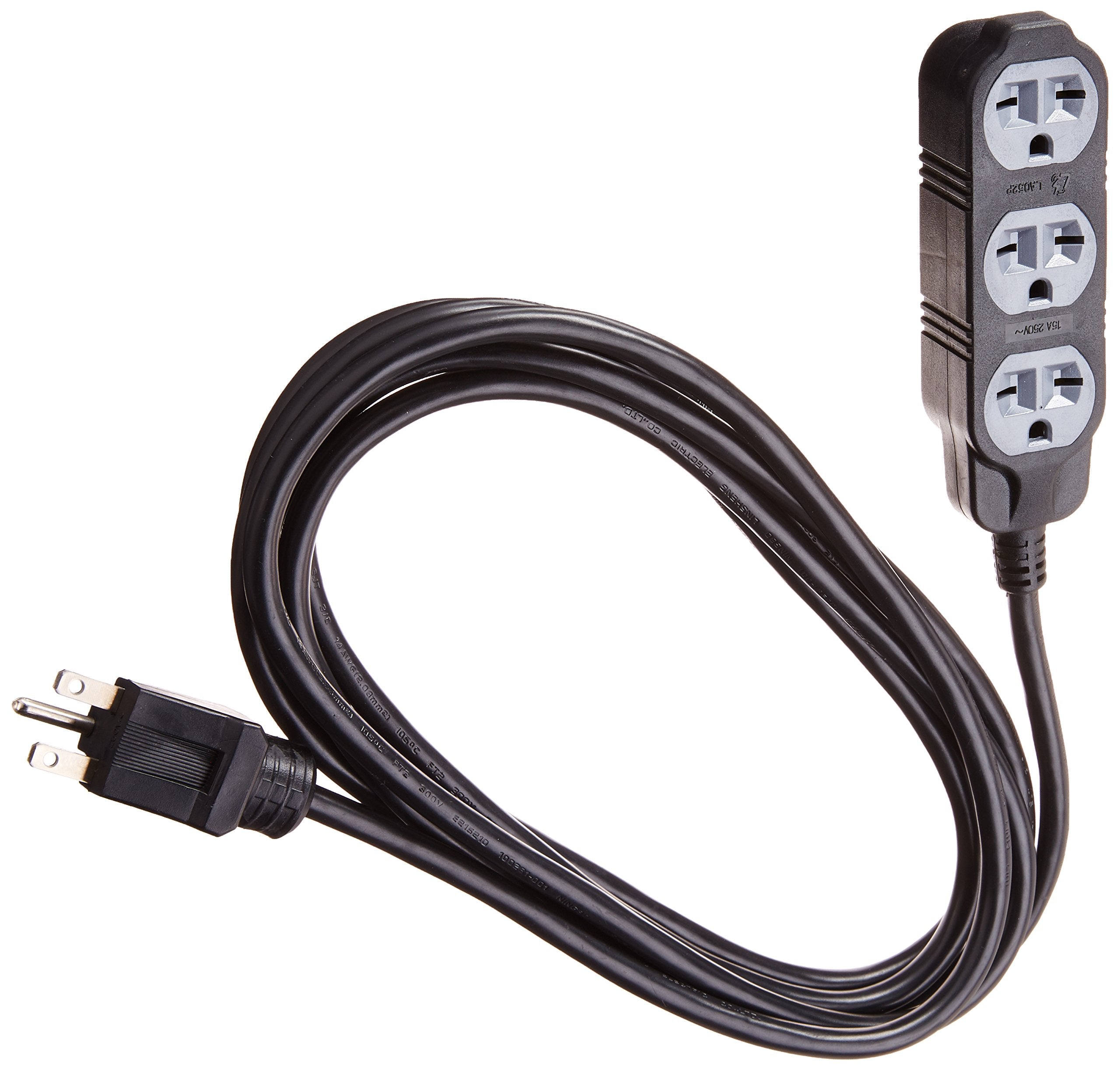 Hydrofarm Extension Cord   240V   12 Ft ,Black