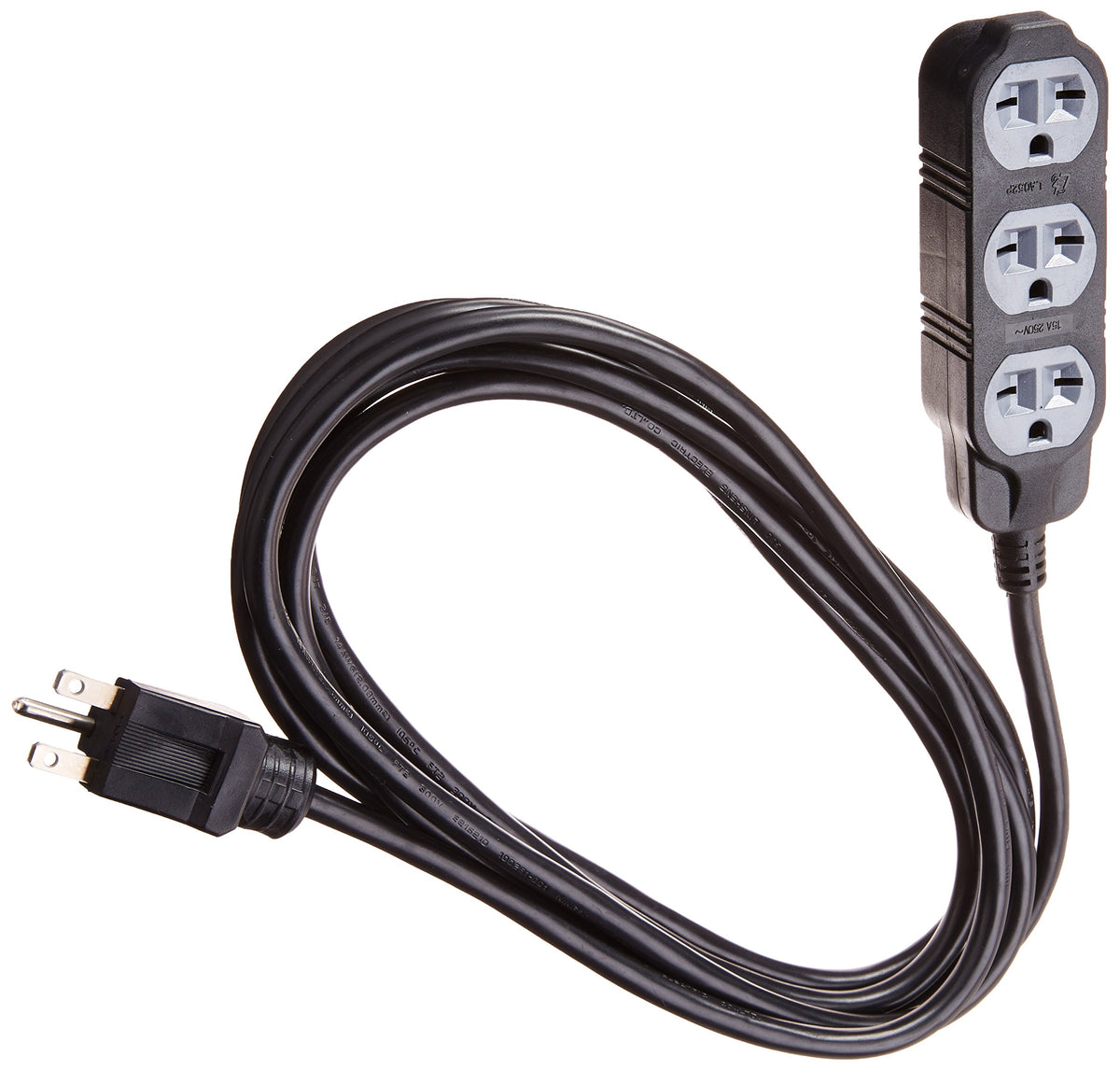 Hydrofarm Extension Cord   240V   12 Ft ,Black