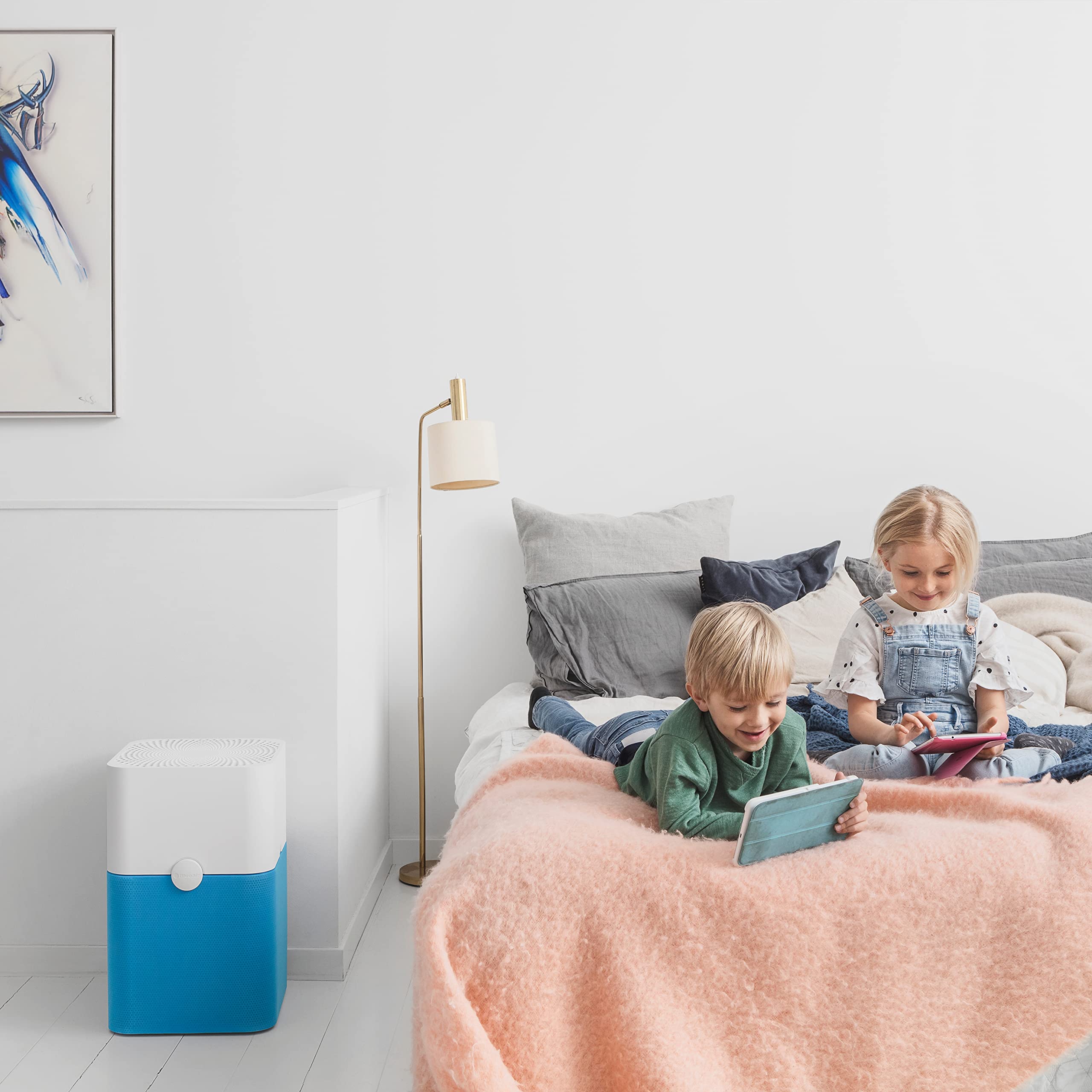 Blueair Blue Pure 211+ Light Blue Pre Filter, Washable Fabric Traps Pollen, Pet Hair & Dust, Diva Blue