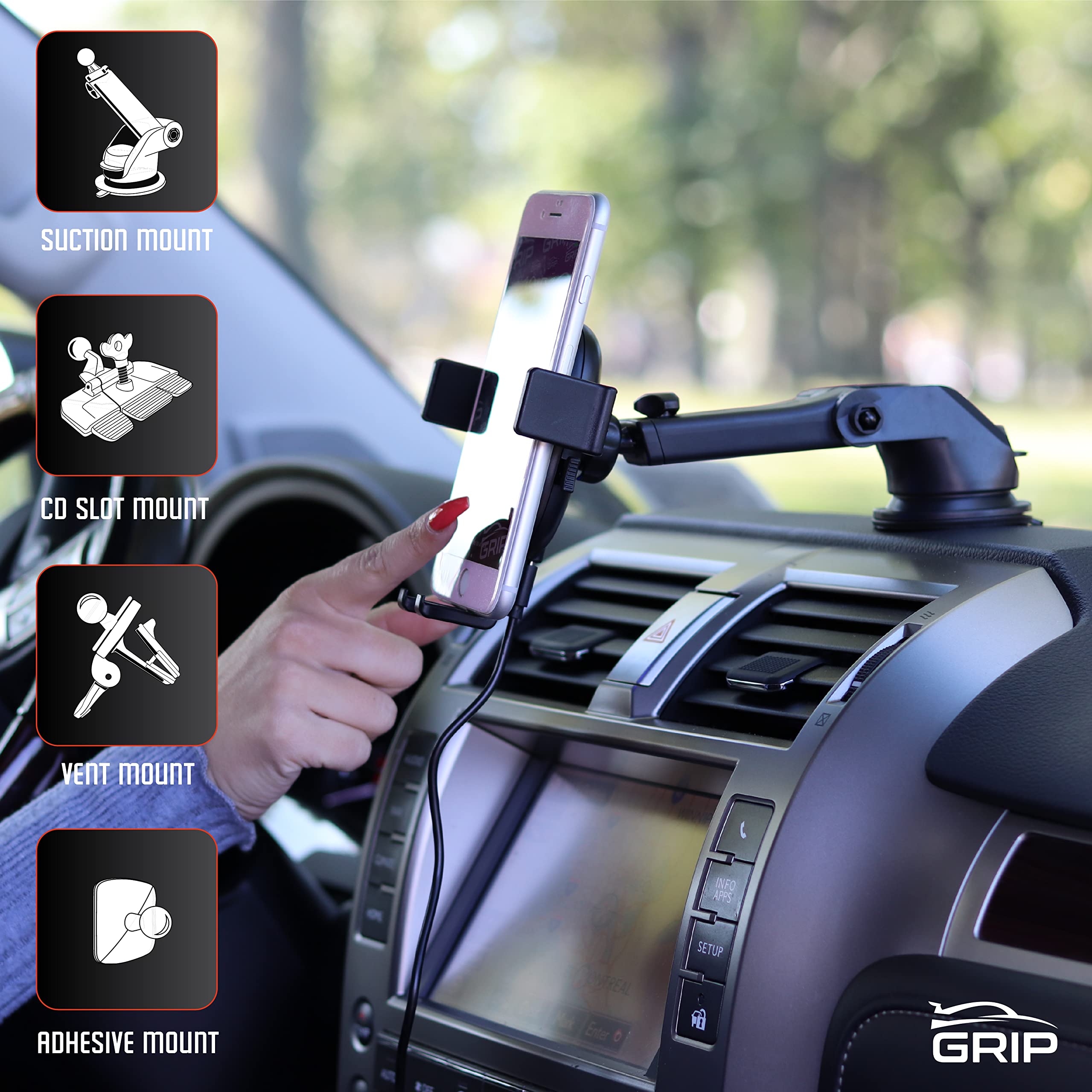 Verizon Wireless Charging Car Mount,Automatic Sensor Car Phone Holder,10W Qi Fast Charging Auto Clamping Mount, Dash For Iphone 11/11 Pro/11 Pro Max/Xs Max/Xs/Xr/X/8/8+, Samsung S10/S10+/S9/S9+/S8/S8+