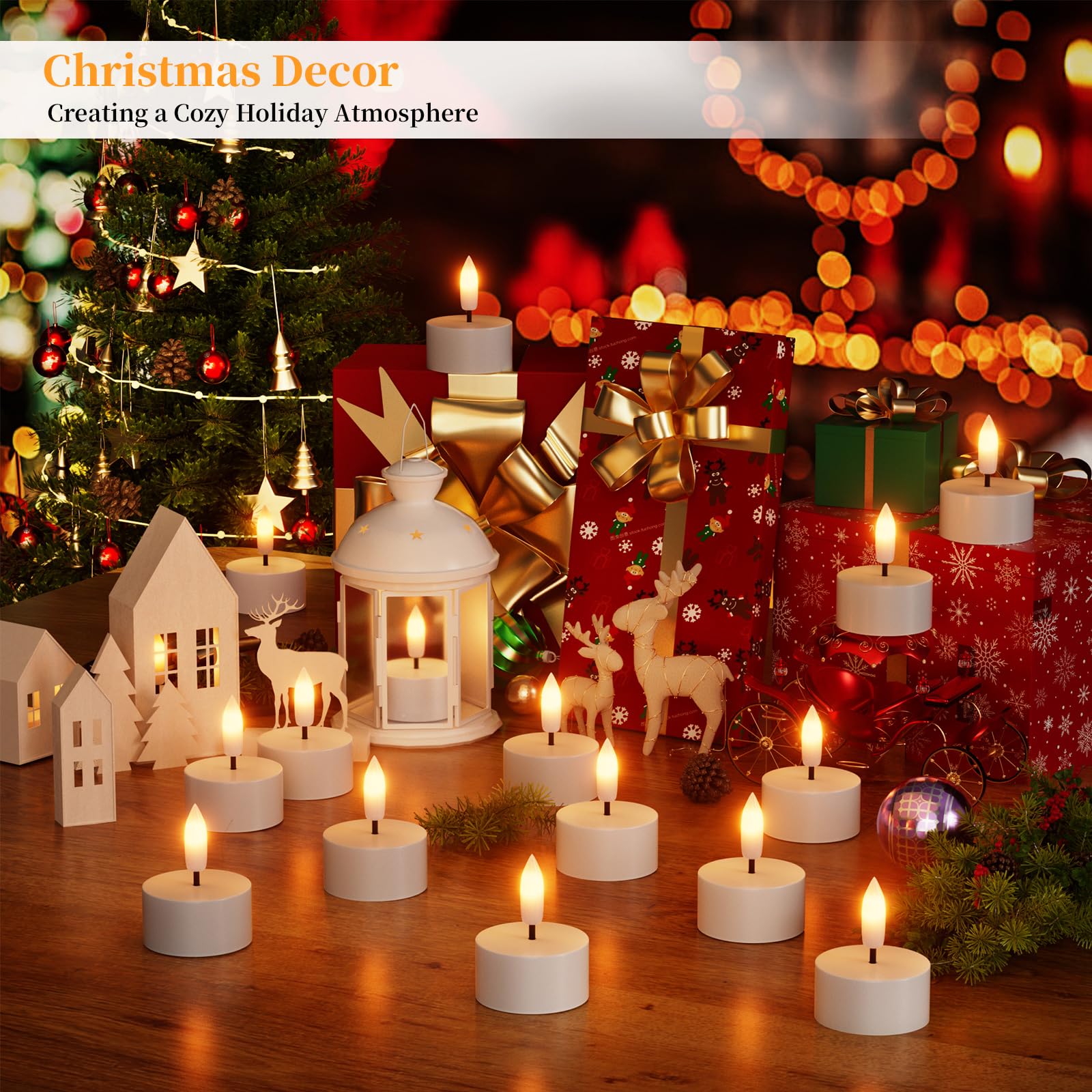 Rechargeable Flameless Tea Lights Candles With Charging Station 6Pcs Battery Tea Lights Candles With Remote & Timer Led Tealight