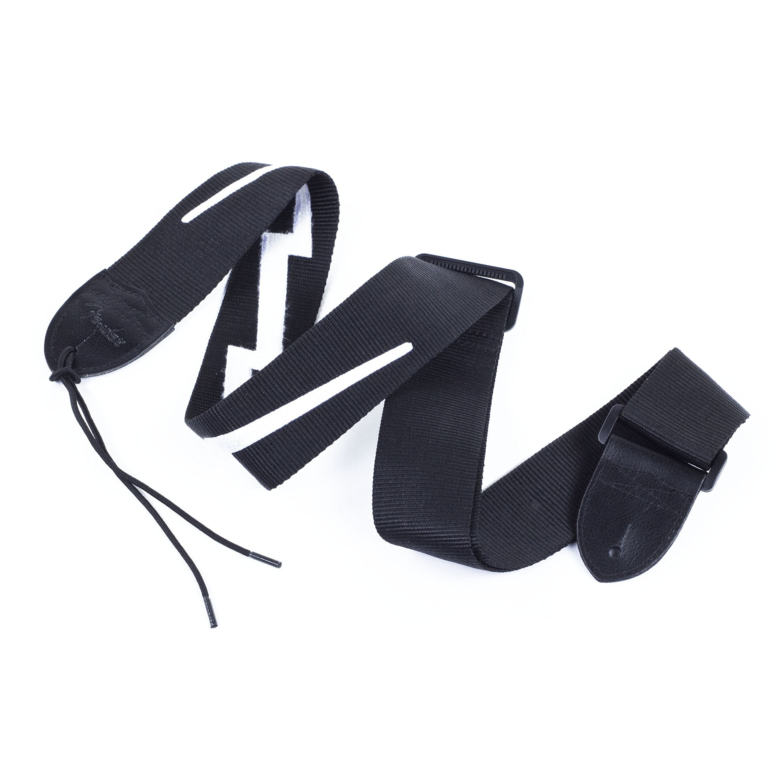 Fender Nylon Guitar Strap, 2In, Lightning Bolt