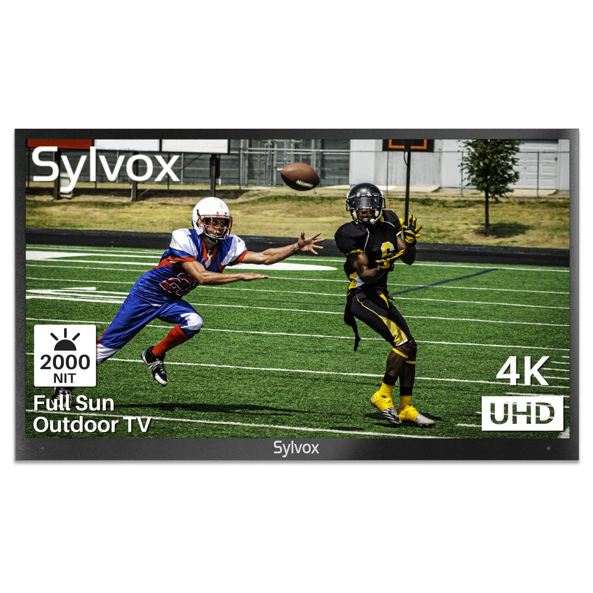 Sylvox 55'' Full Sun Outdoor Tv Waterproof 4K Television, 2000Nits All Metal Corrosion Resistant, With Wireless Connection & Wi 