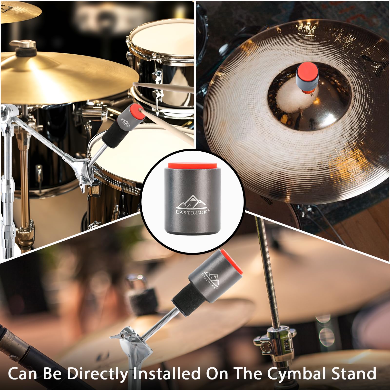 Eastrock Mini Practice Drum Pad Without Stand, 2.16 Inches Silent Drum Pad, Silicone Dumb Drum For Beginners (Gray)